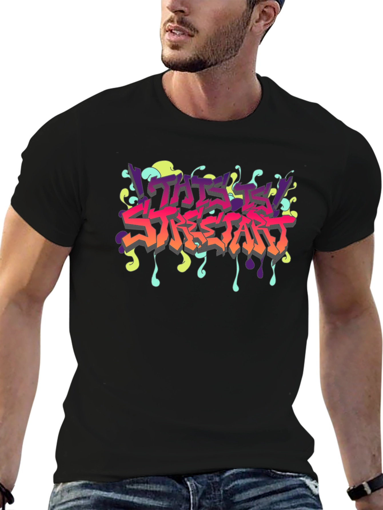 This Is Streetart Black Graphic Tee
