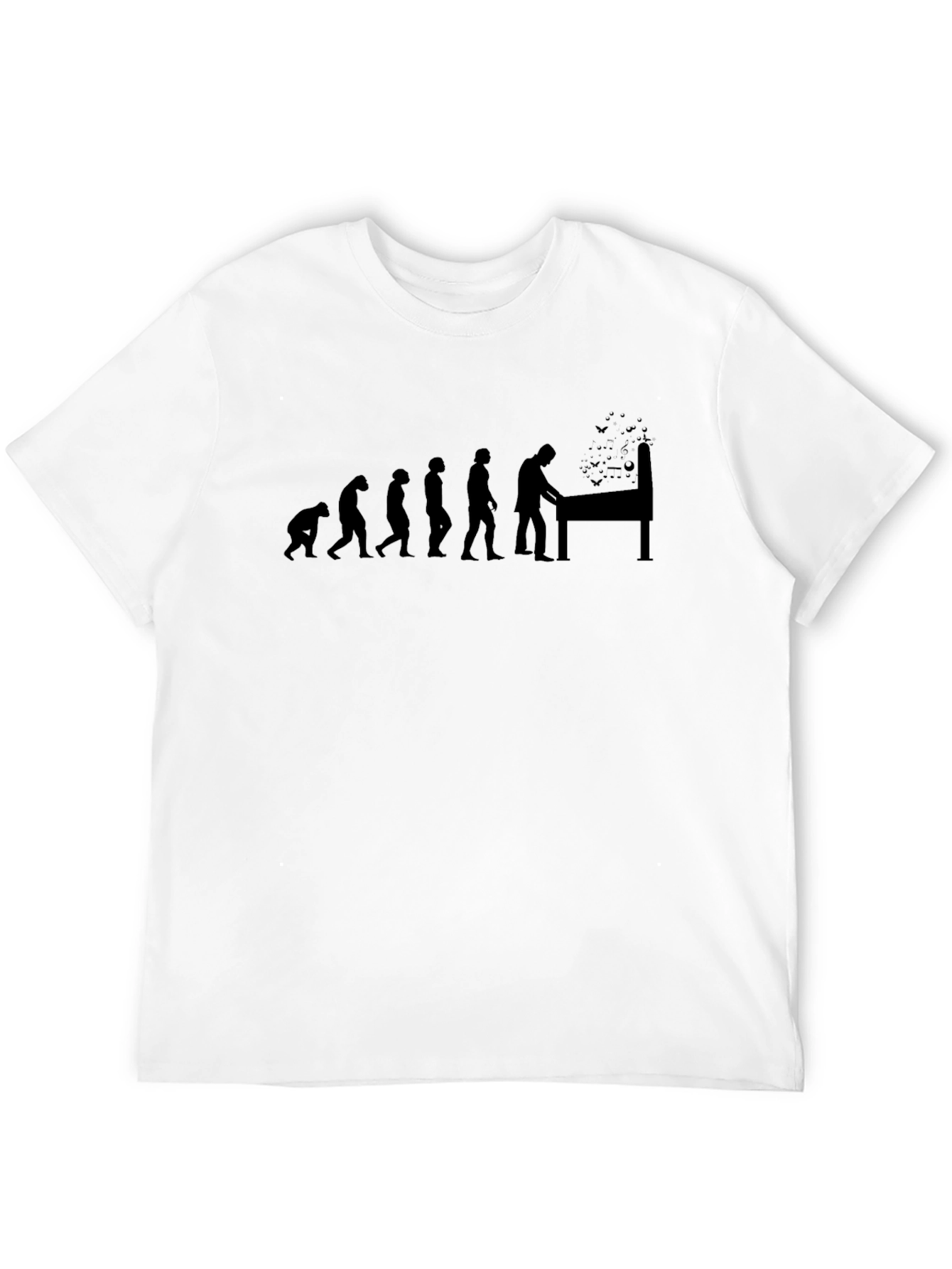 Evolution of Pinball Black T-Shirt