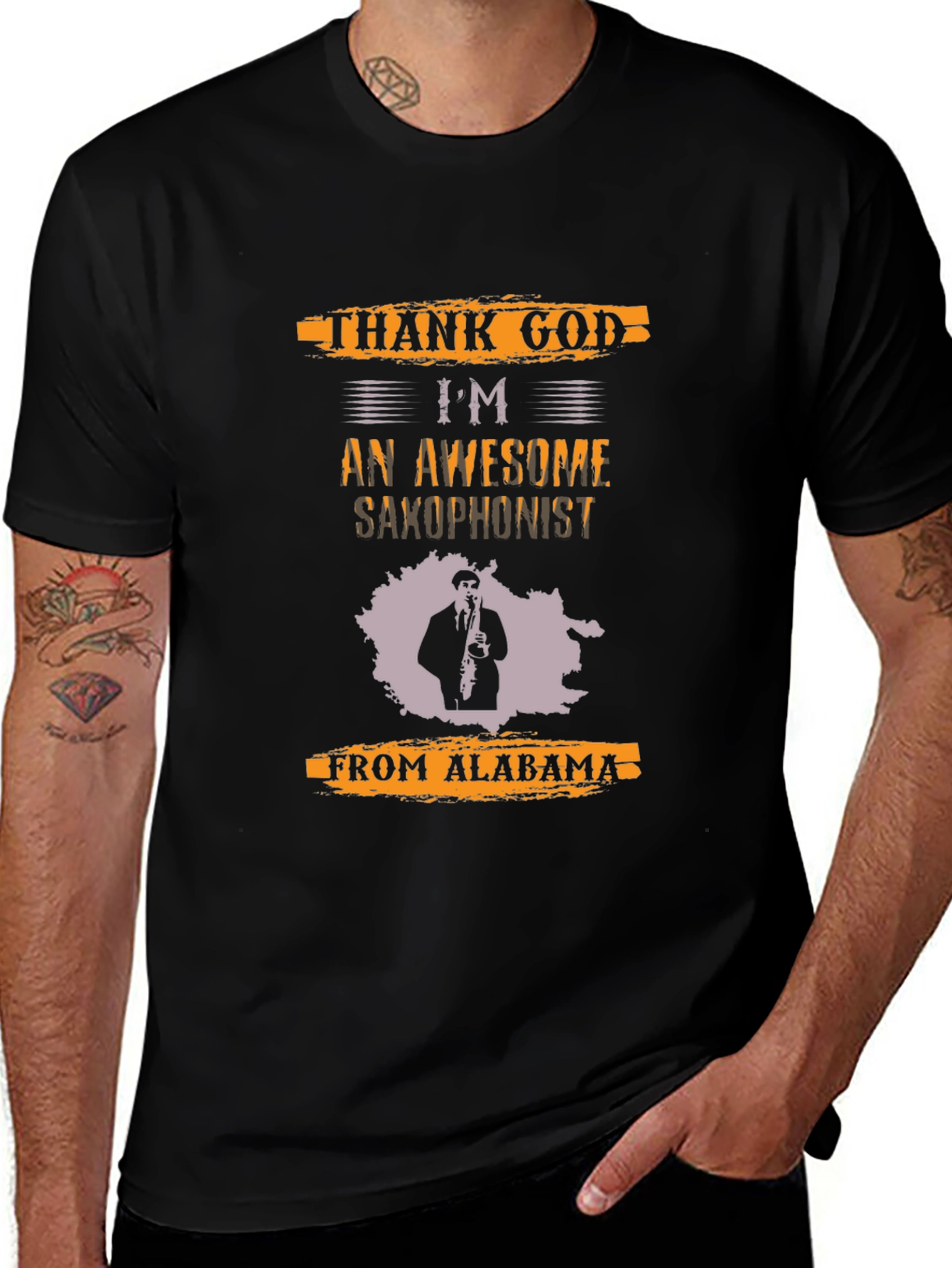 Saxophonist Alabama T-Shirt - Black