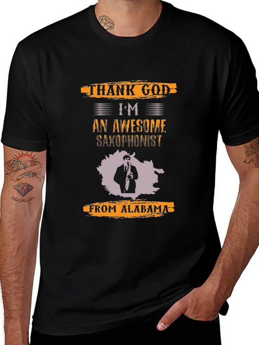 Saxophonist Alabama T-Shirt - Black