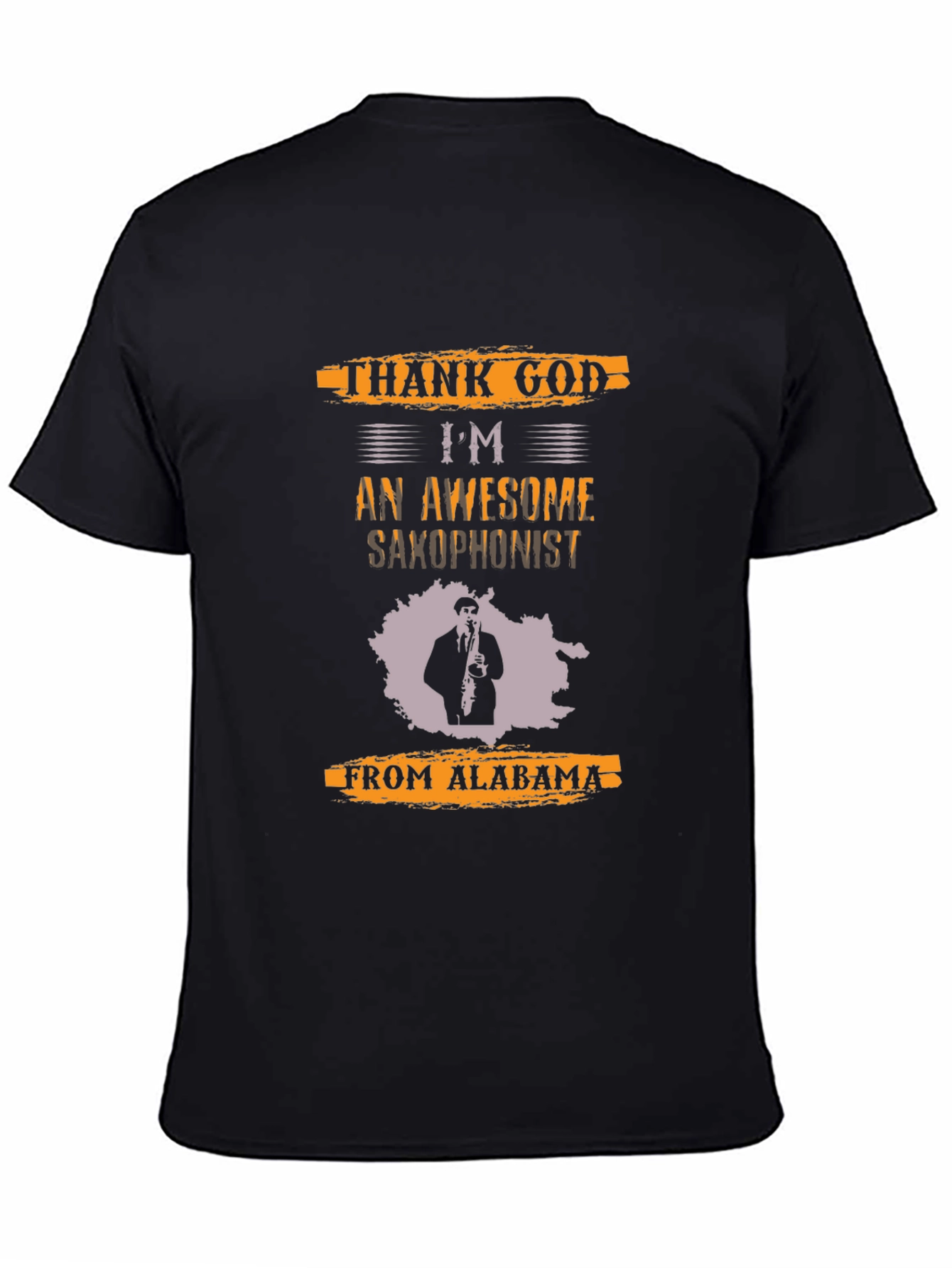 Saxophonist Alabama T-Shirt - Black