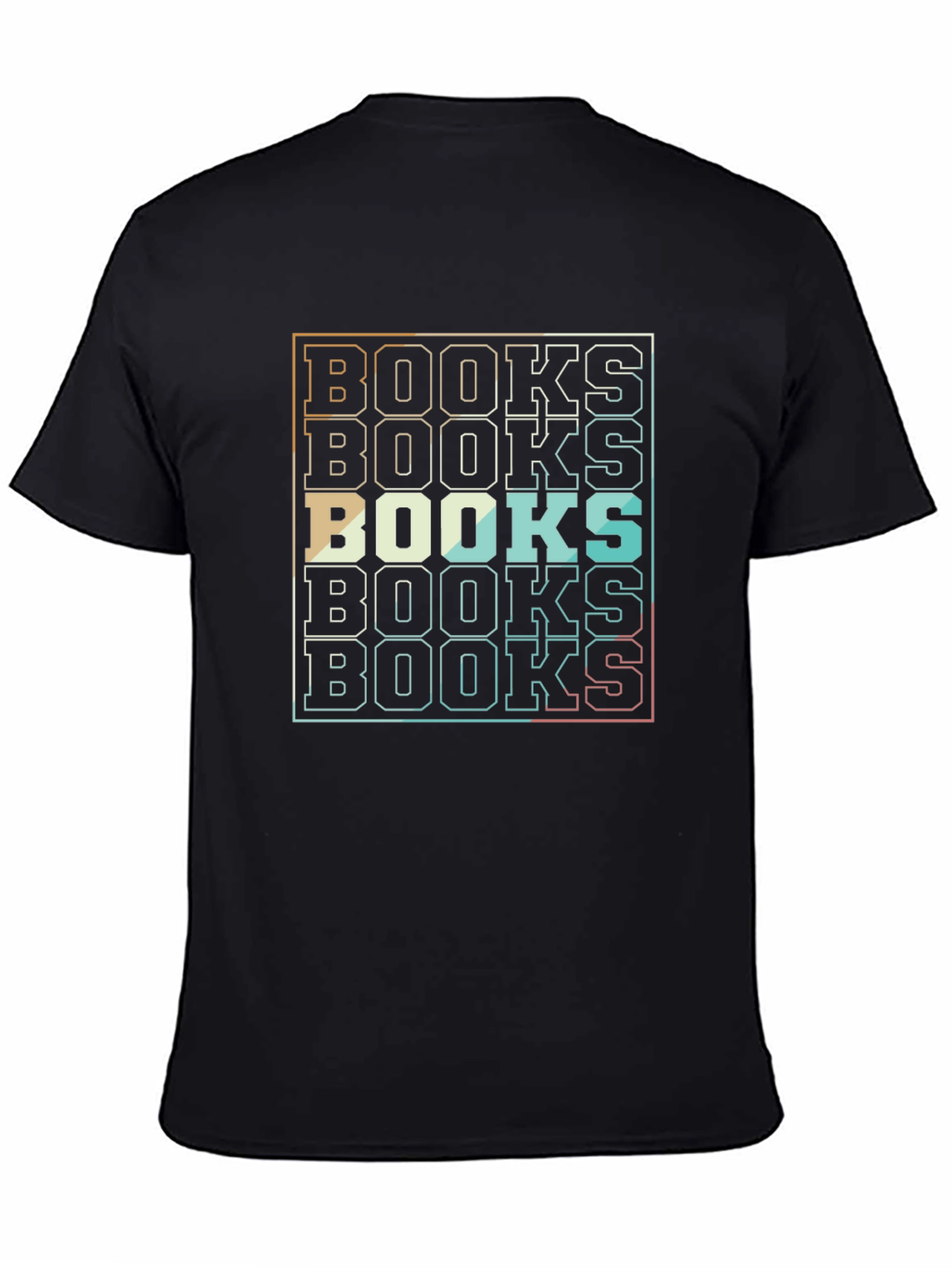 Retro Stacked BOOKS Graphic T-Shirt