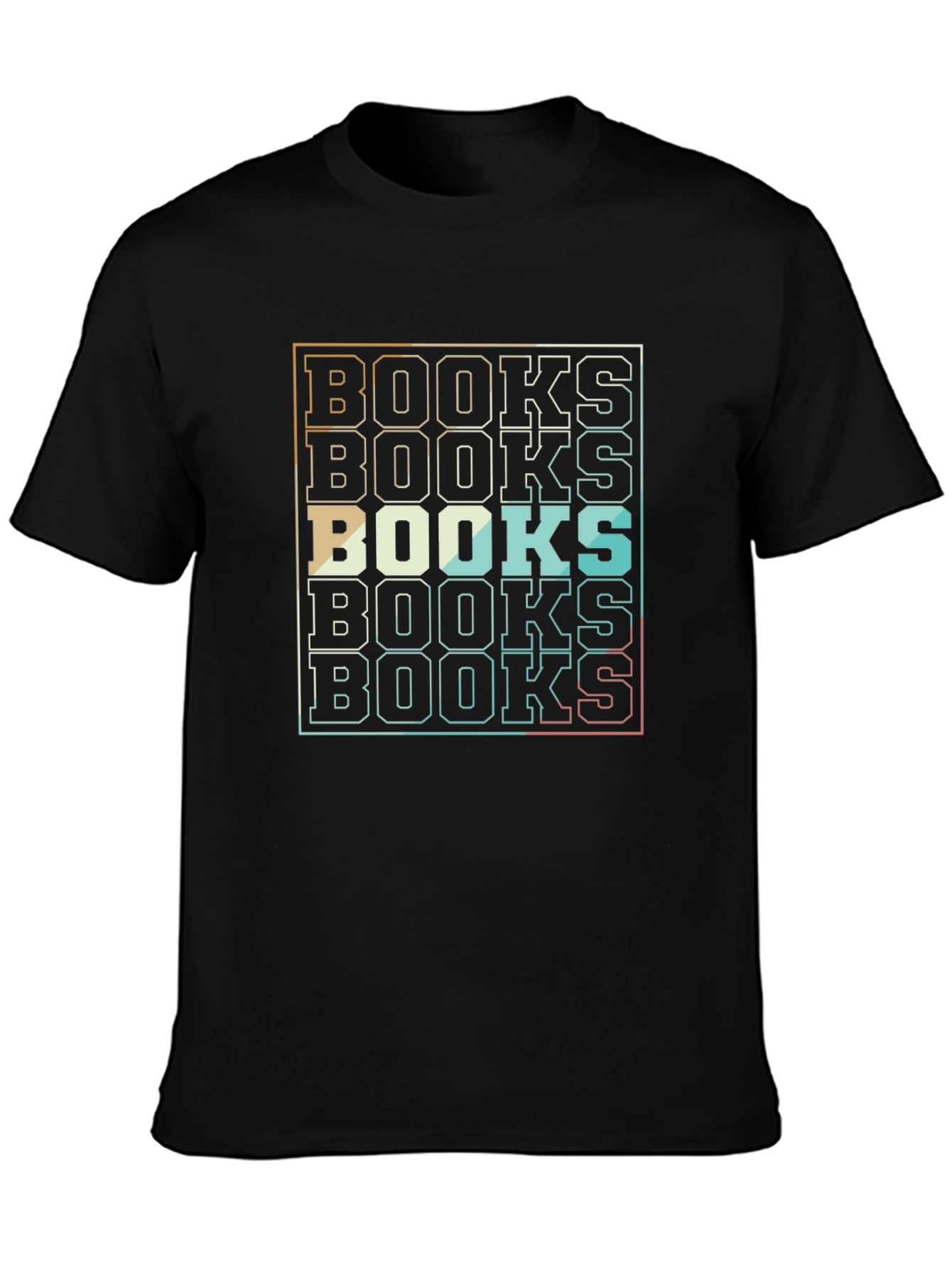 Retro Stacked BOOKS Graphic T-Shirt