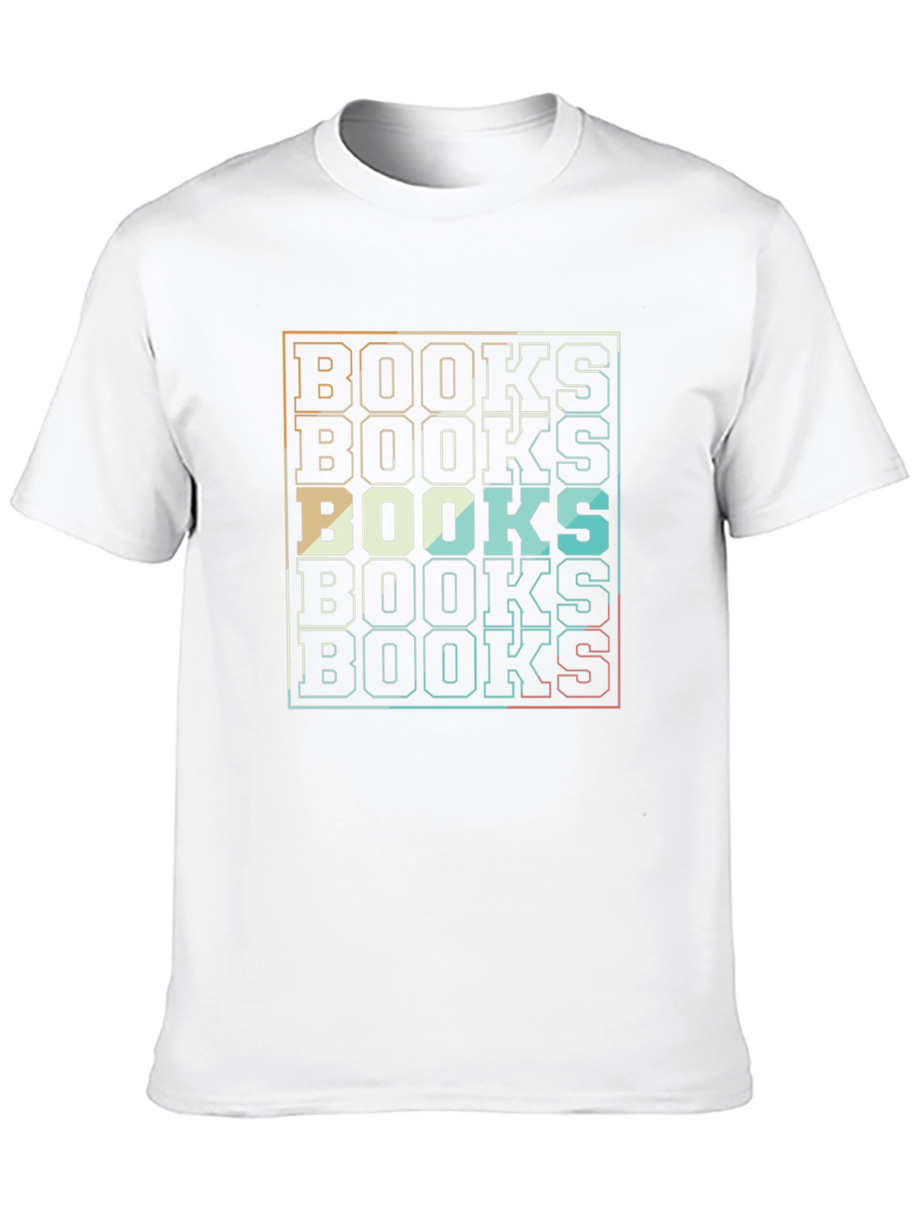 Retro Stacked BOOKS Graphic T-Shirt