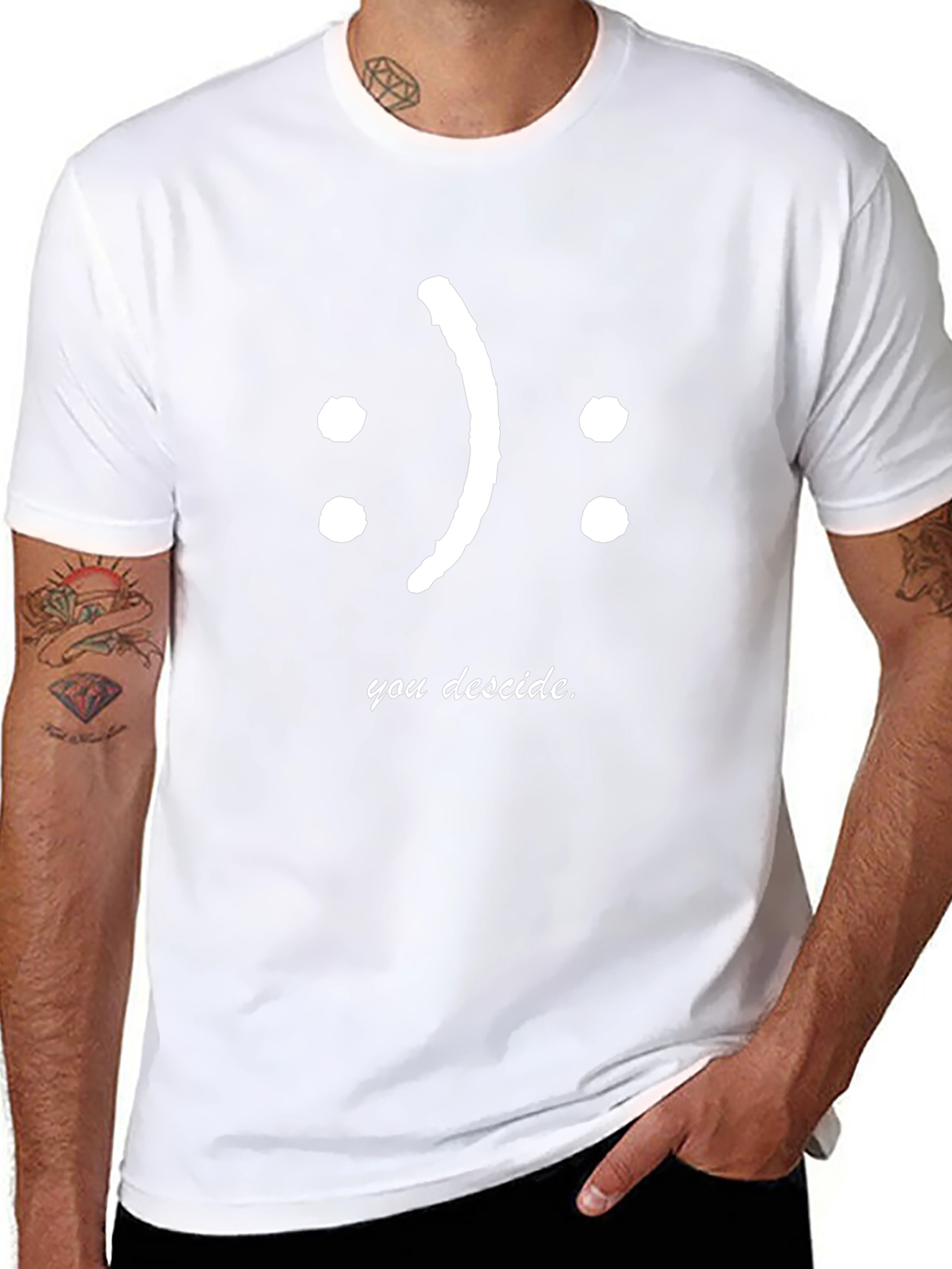 You Decide T-Shirt - Black Casual Graphic Tee
