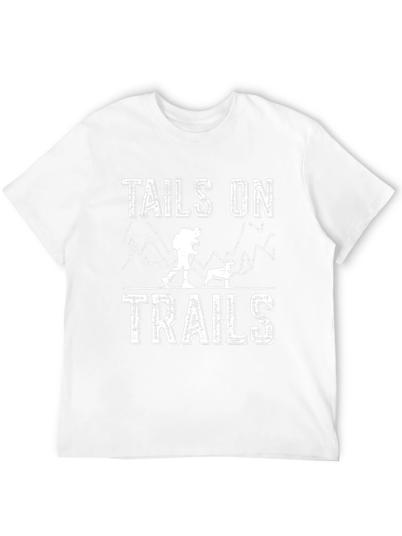 Tails On Trails Graphic T-Shirt - Hiking with Dog