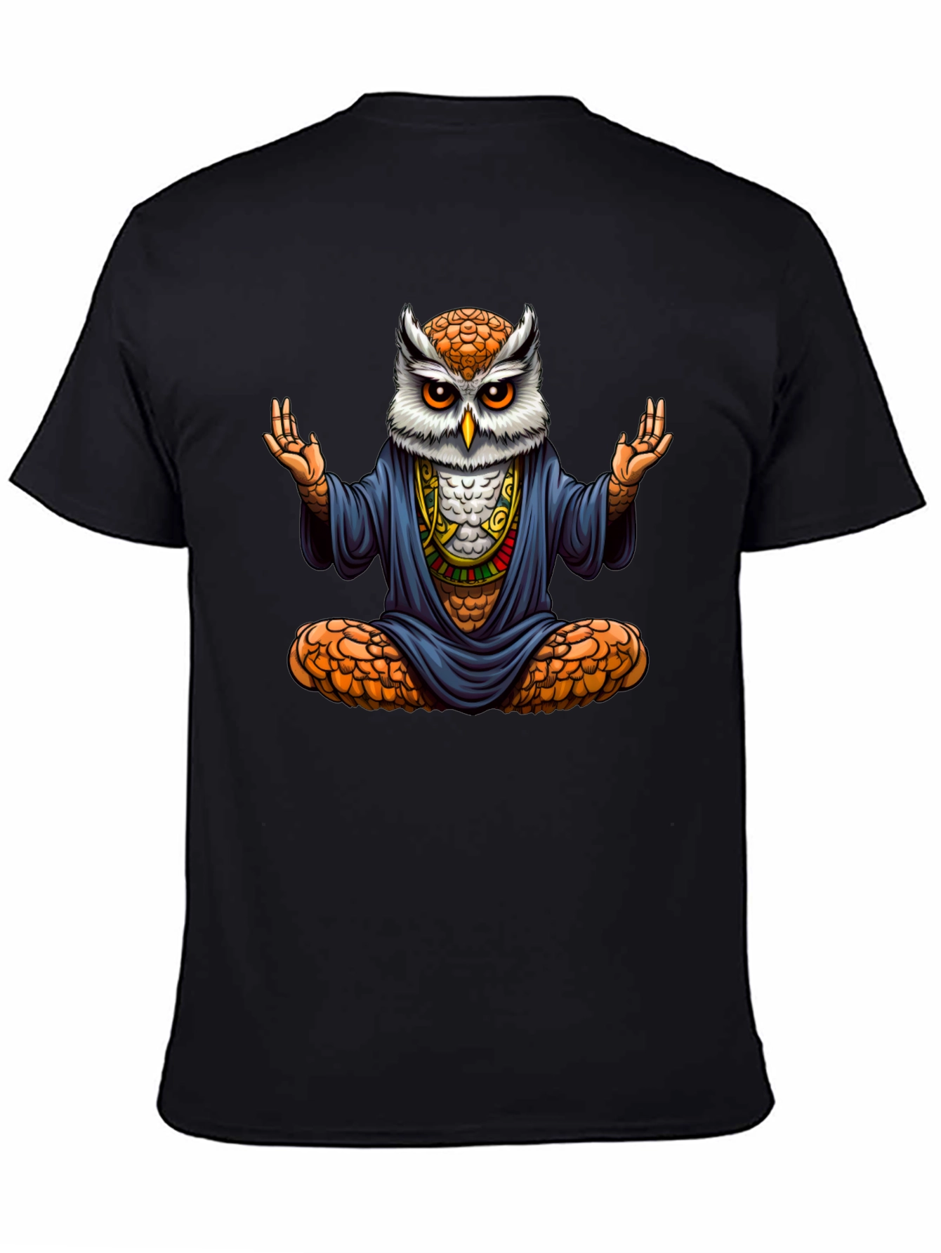 Zen Owl T-Shirt - Meditating Bird Tee