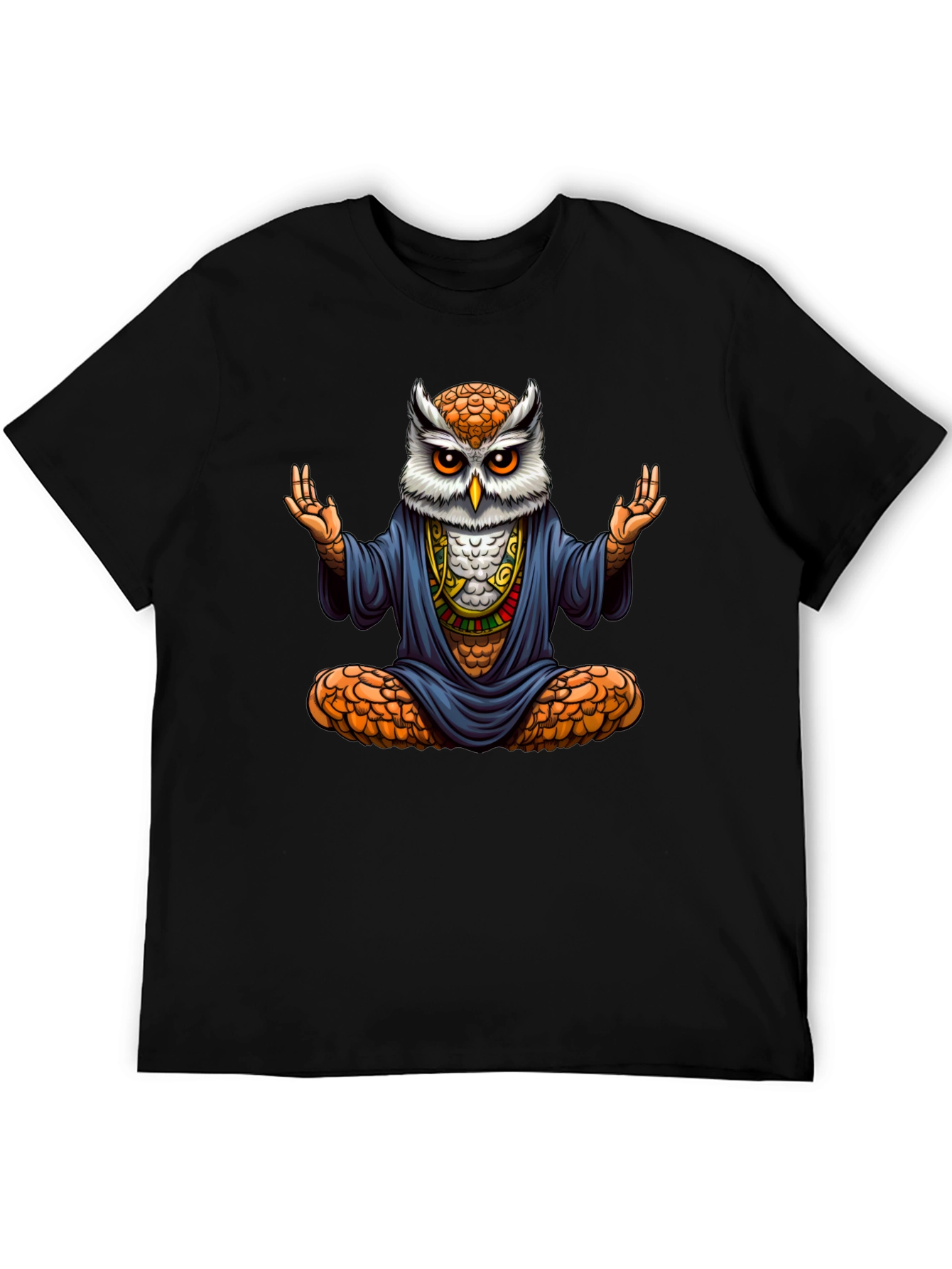 Zen Owl T-Shirt - Meditating Bird Tee