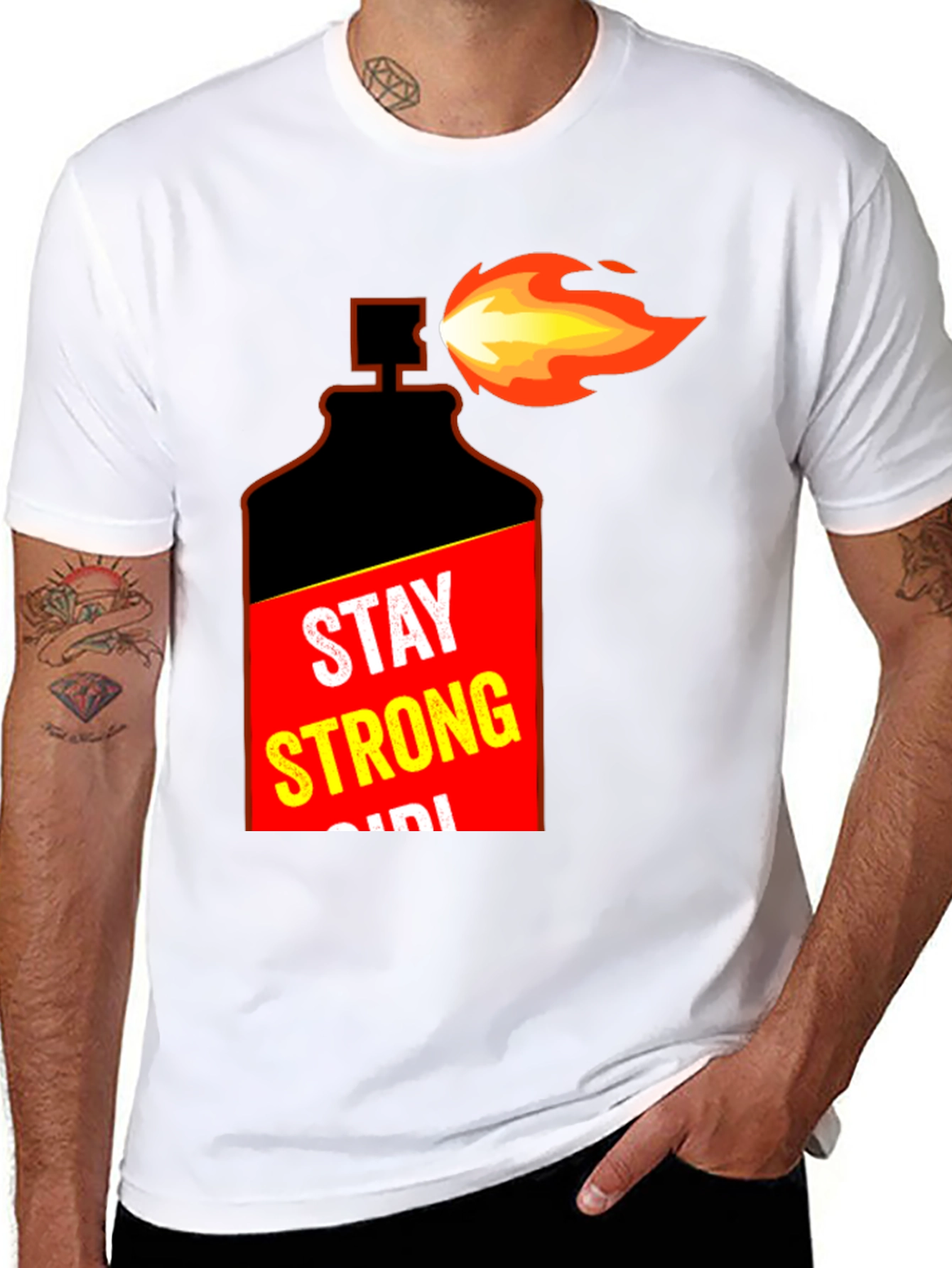 Stay Strong Molotov Cocktail Graphic T-Shirt