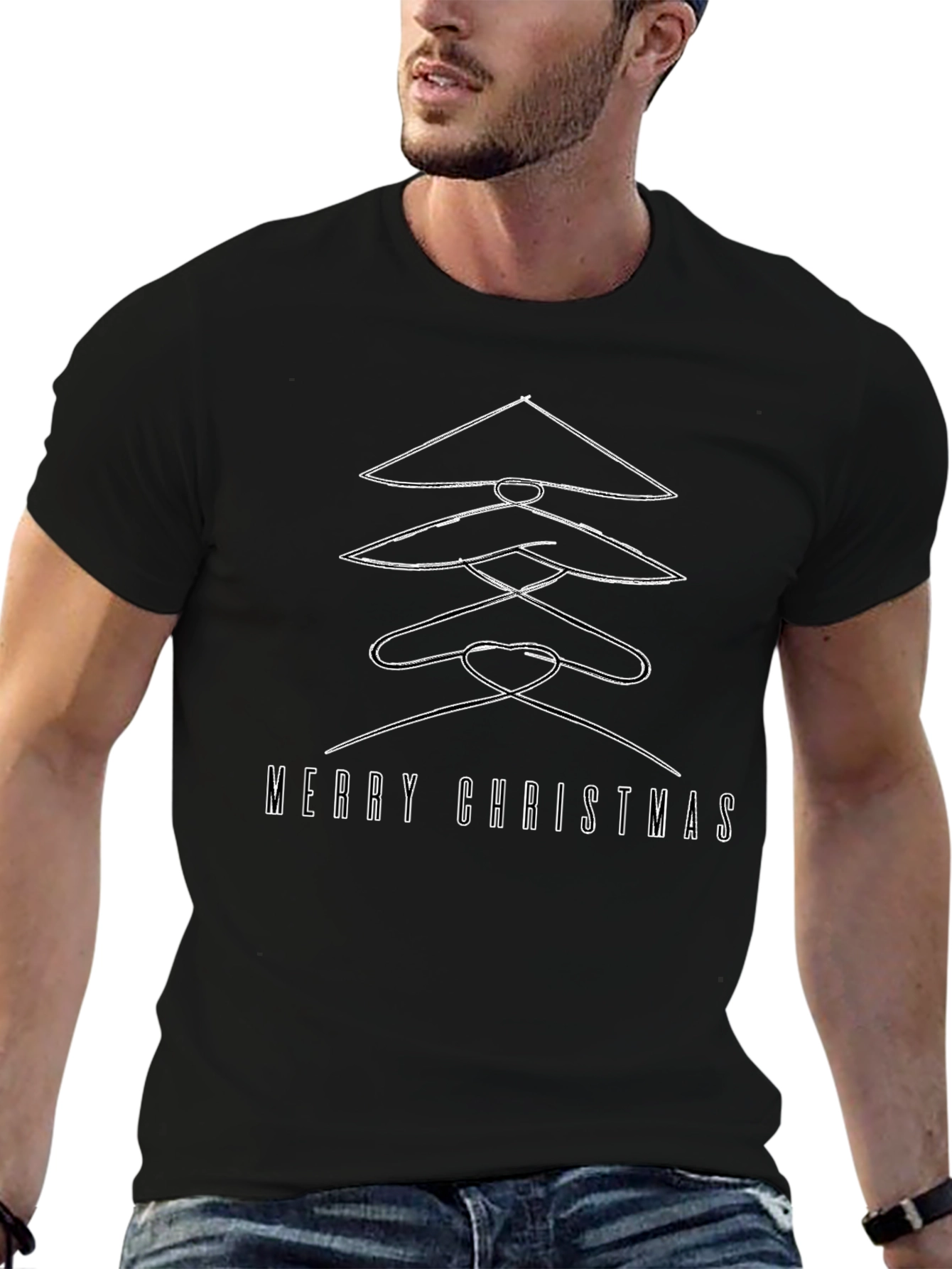 Merry Christmas Hangers Christmas Tree T-Shirt
