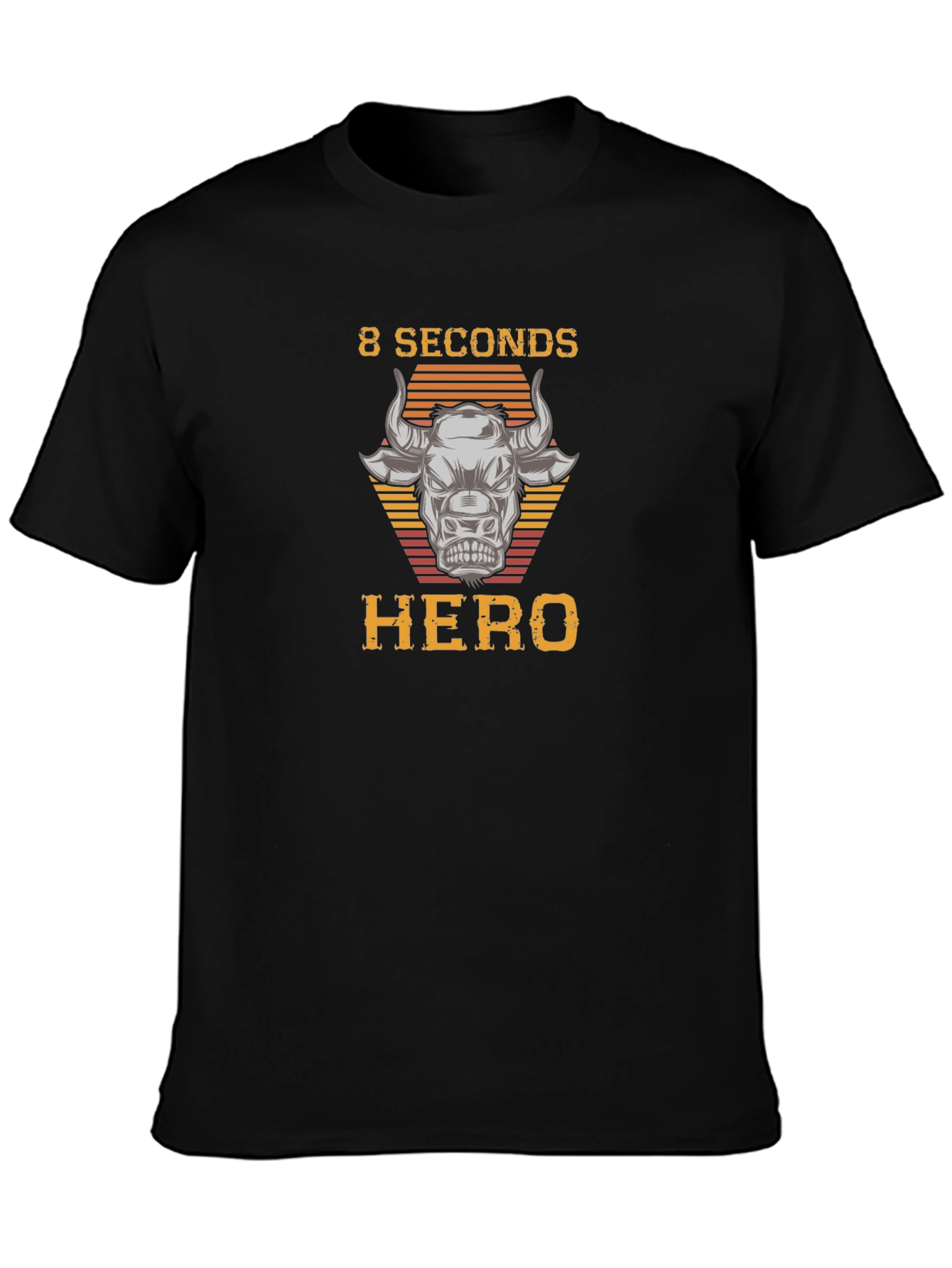 8 Seconds Hero Bull Riding Graphic T-Shirt