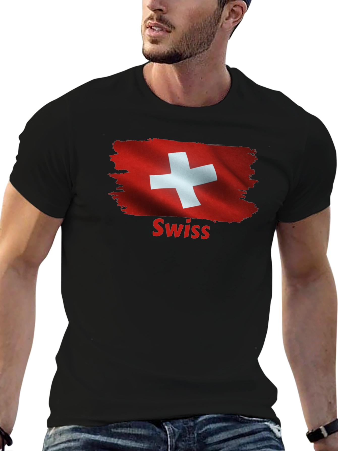 Swiss Flag Graphic T-Shirt