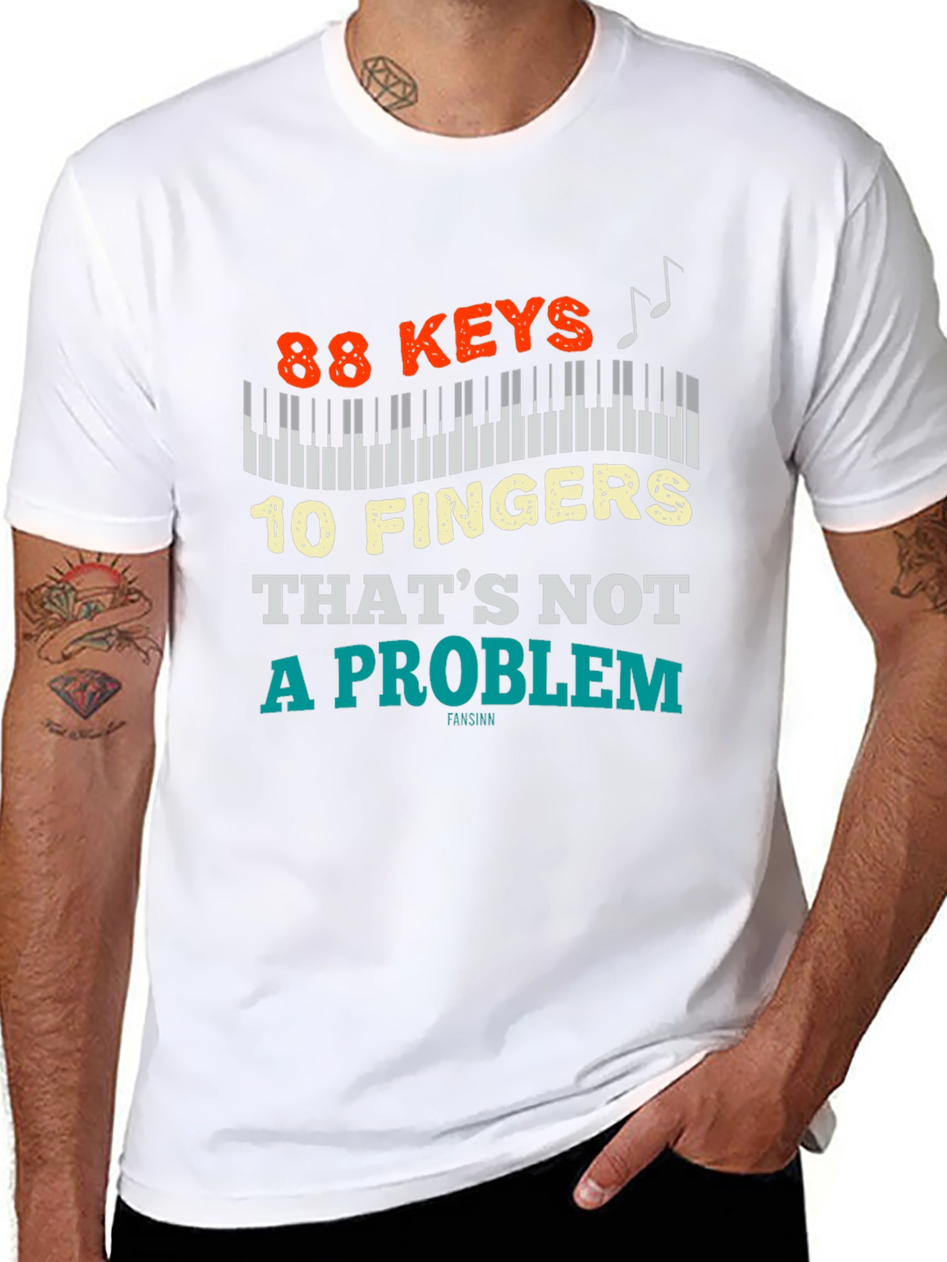 88 Keys 10 Fingers Piano Player T-Shirt