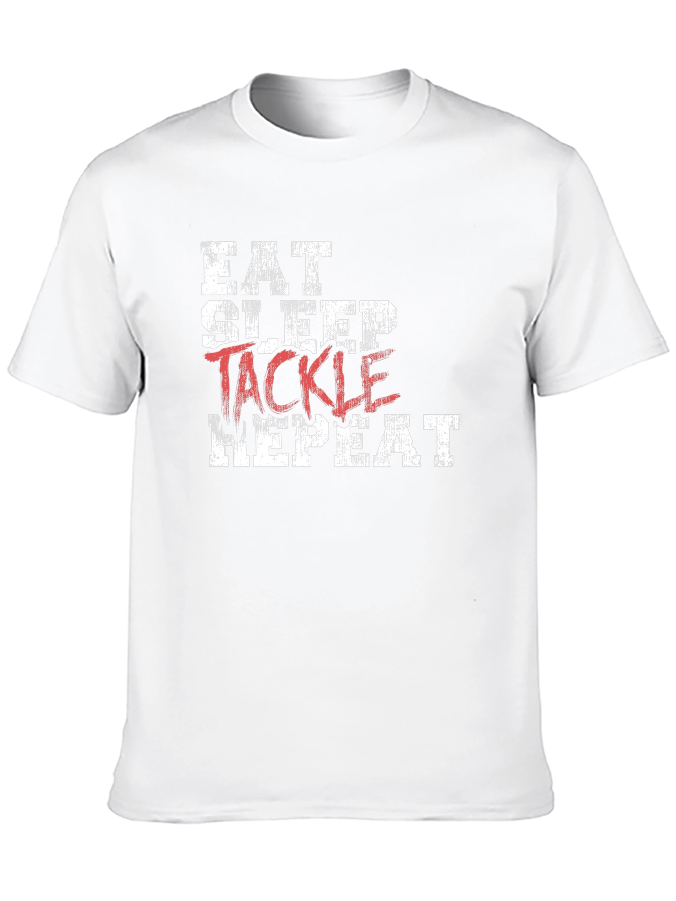 Eat Sleep Tackle Repeat Black T-Shirt
