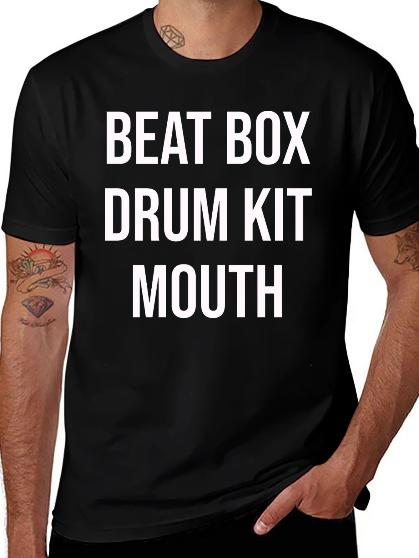 Beat Box Drum Kit Mouth Graphic T-Shirt
