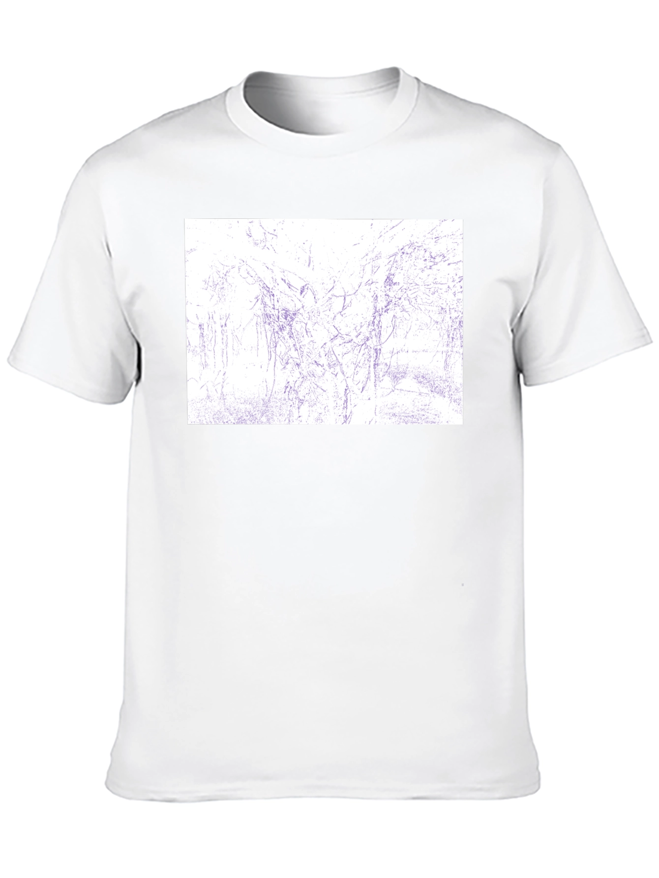 Abstract Sketch Print Black T-Shirt