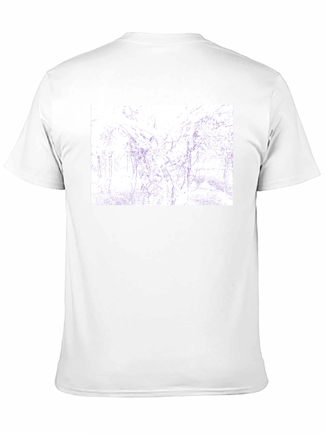 Abstract Sketch Print Black T-Shirt