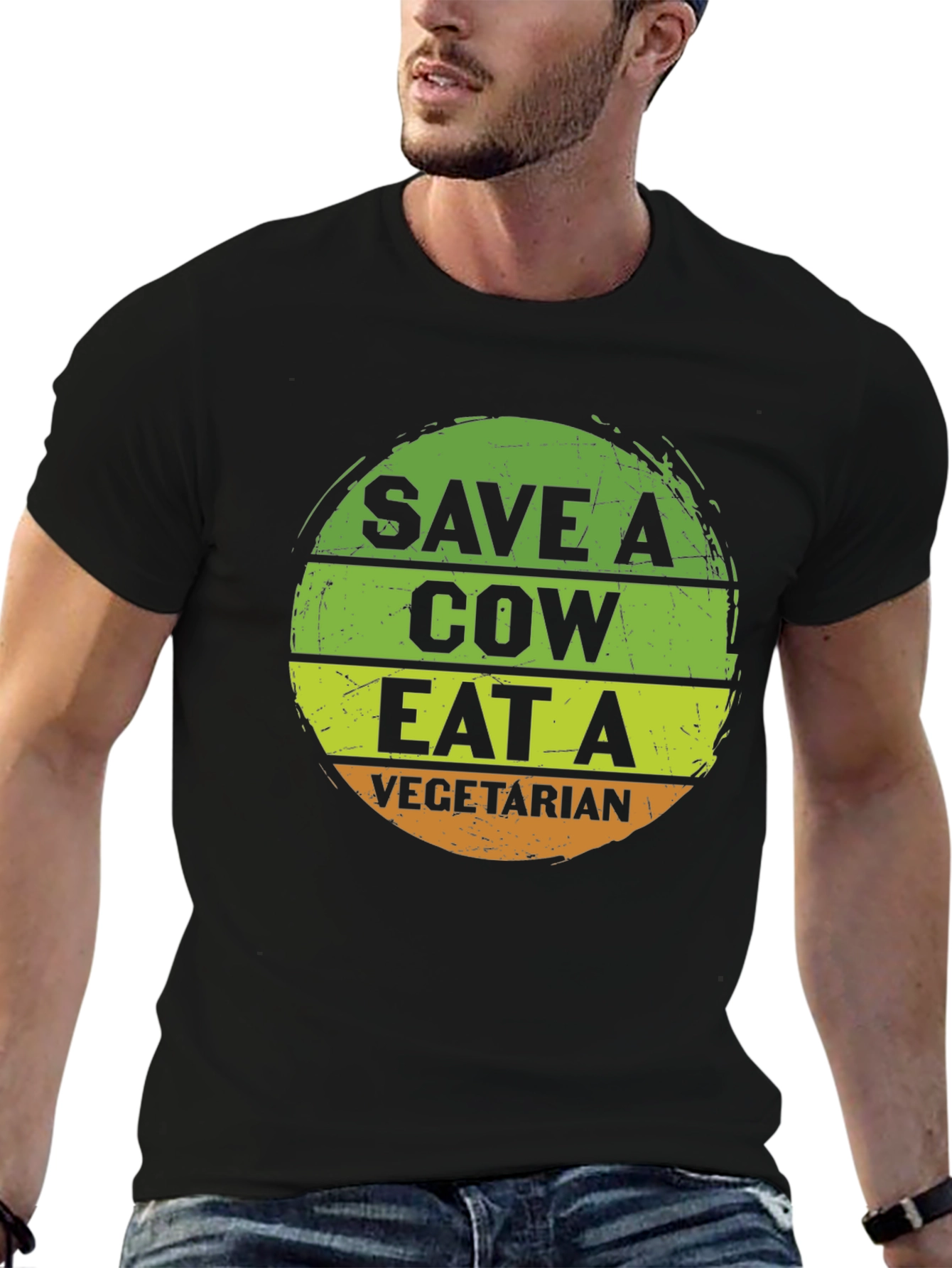 Save A Cow Eat A Vegetarian Graphic Tee