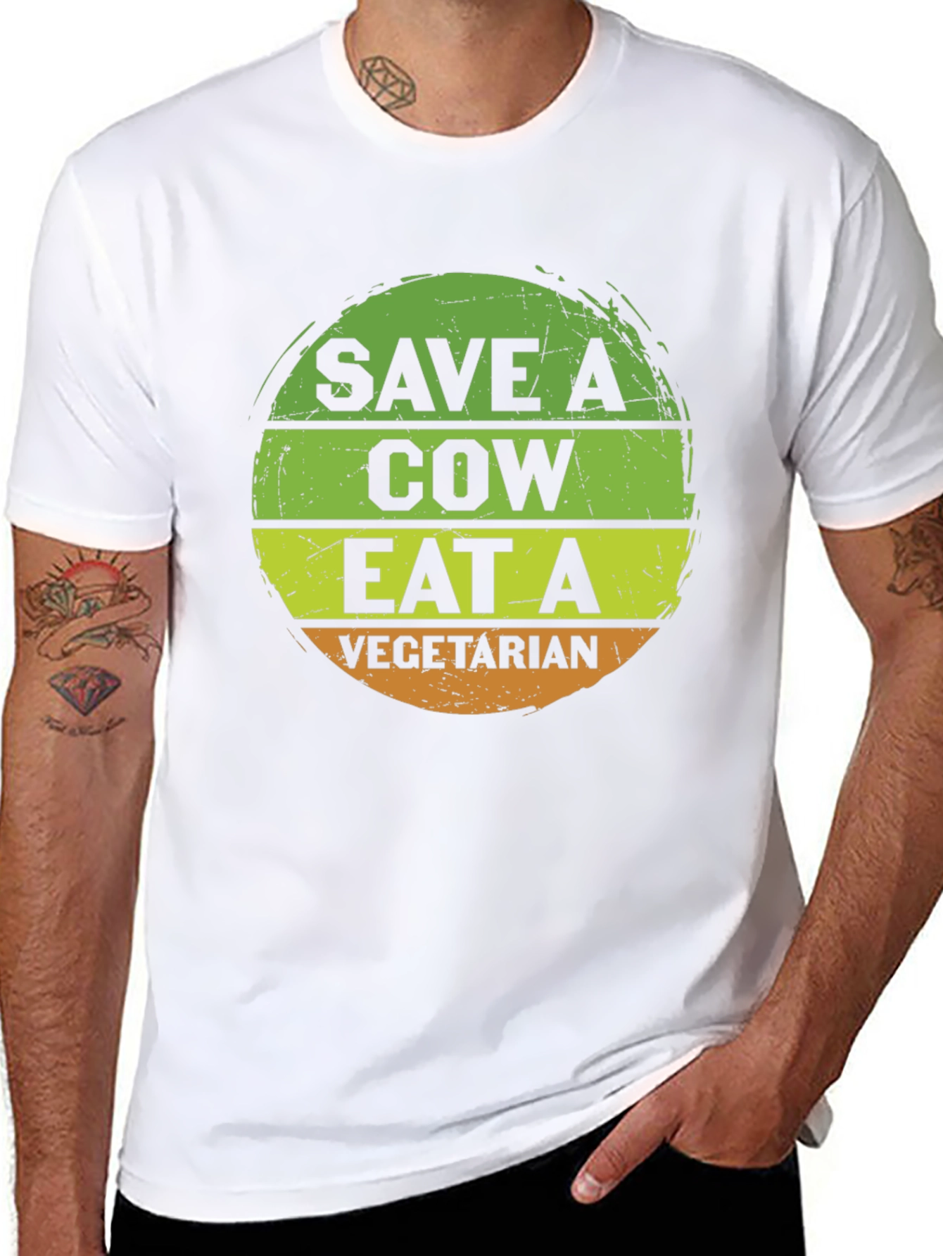 Save A Cow Eat A Vegetarian Graphic Tee