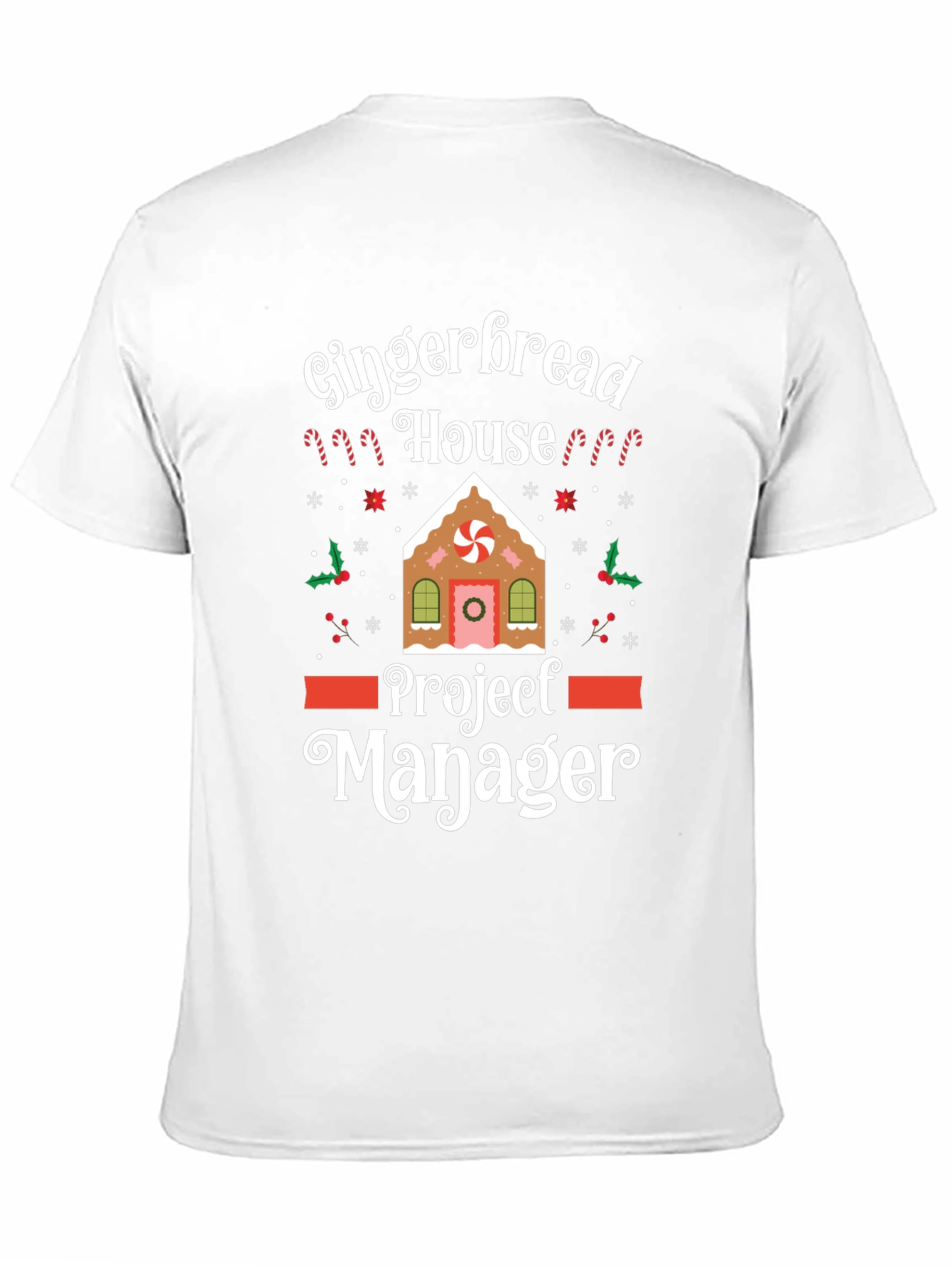Gingerbread House Project Manager Funny Christmas T-Shirt
