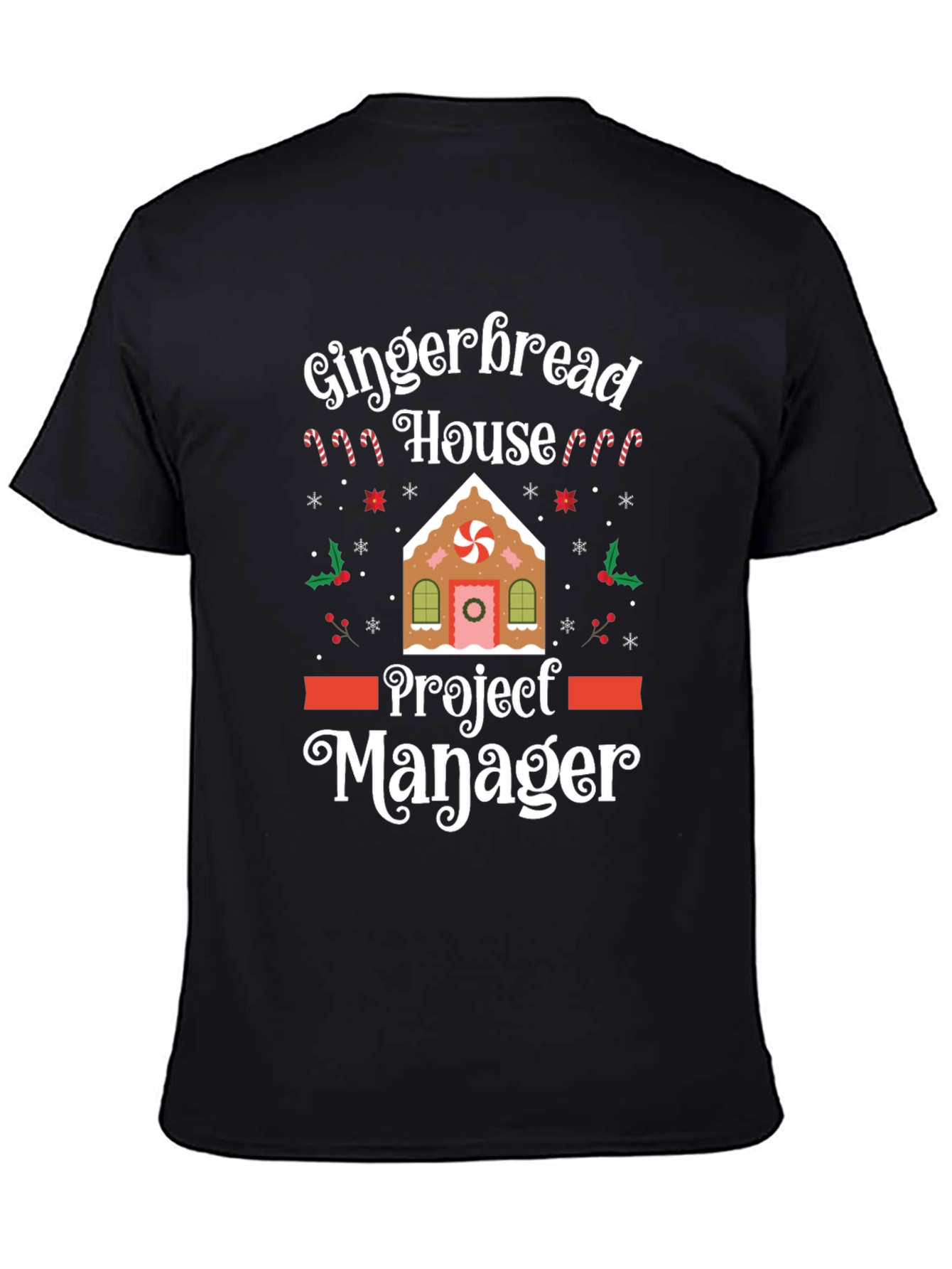 Gingerbread House Project Manager Funny Christmas T-Shirt