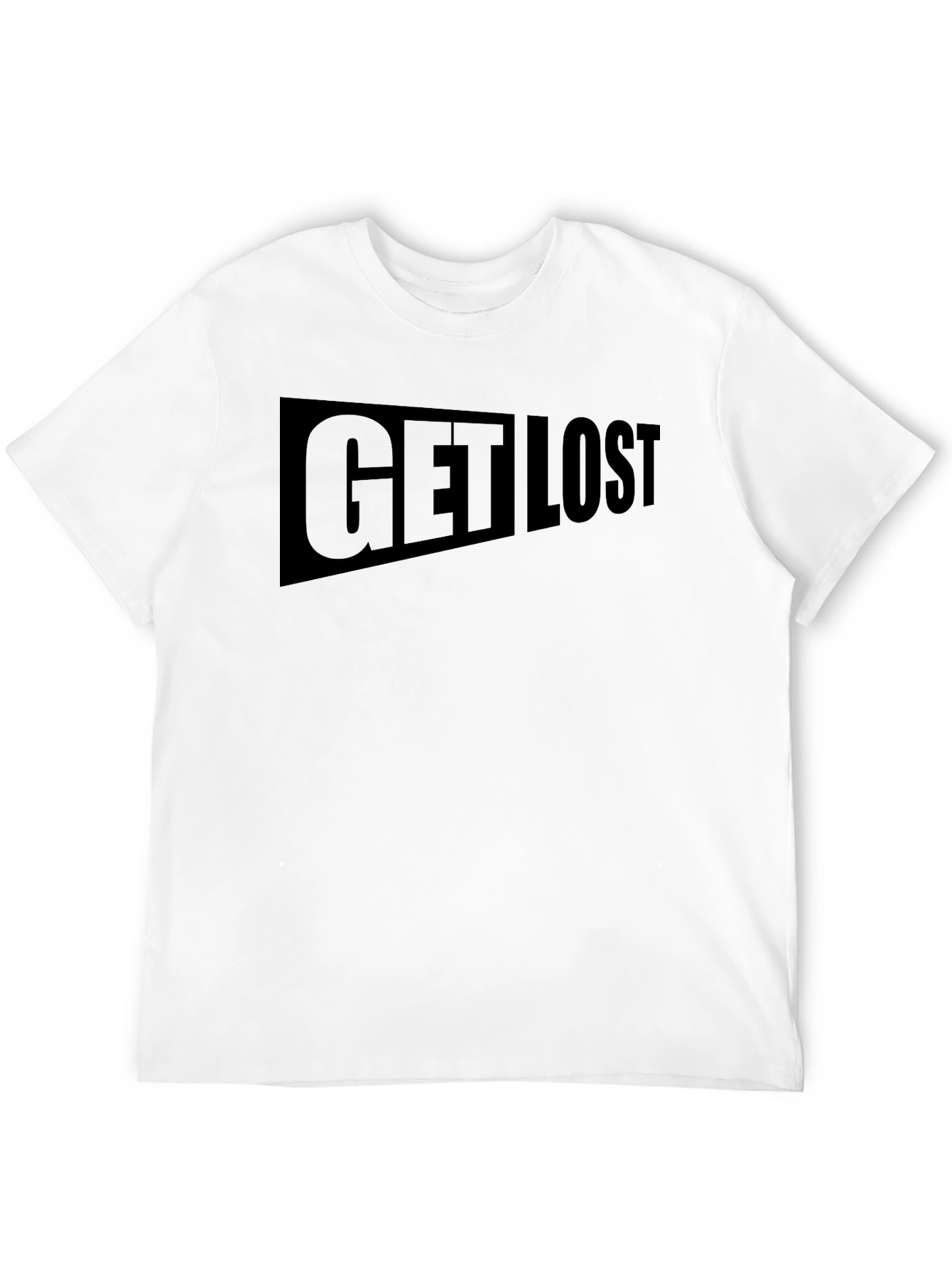 Get Lost Graphic Print Black T-Shirt