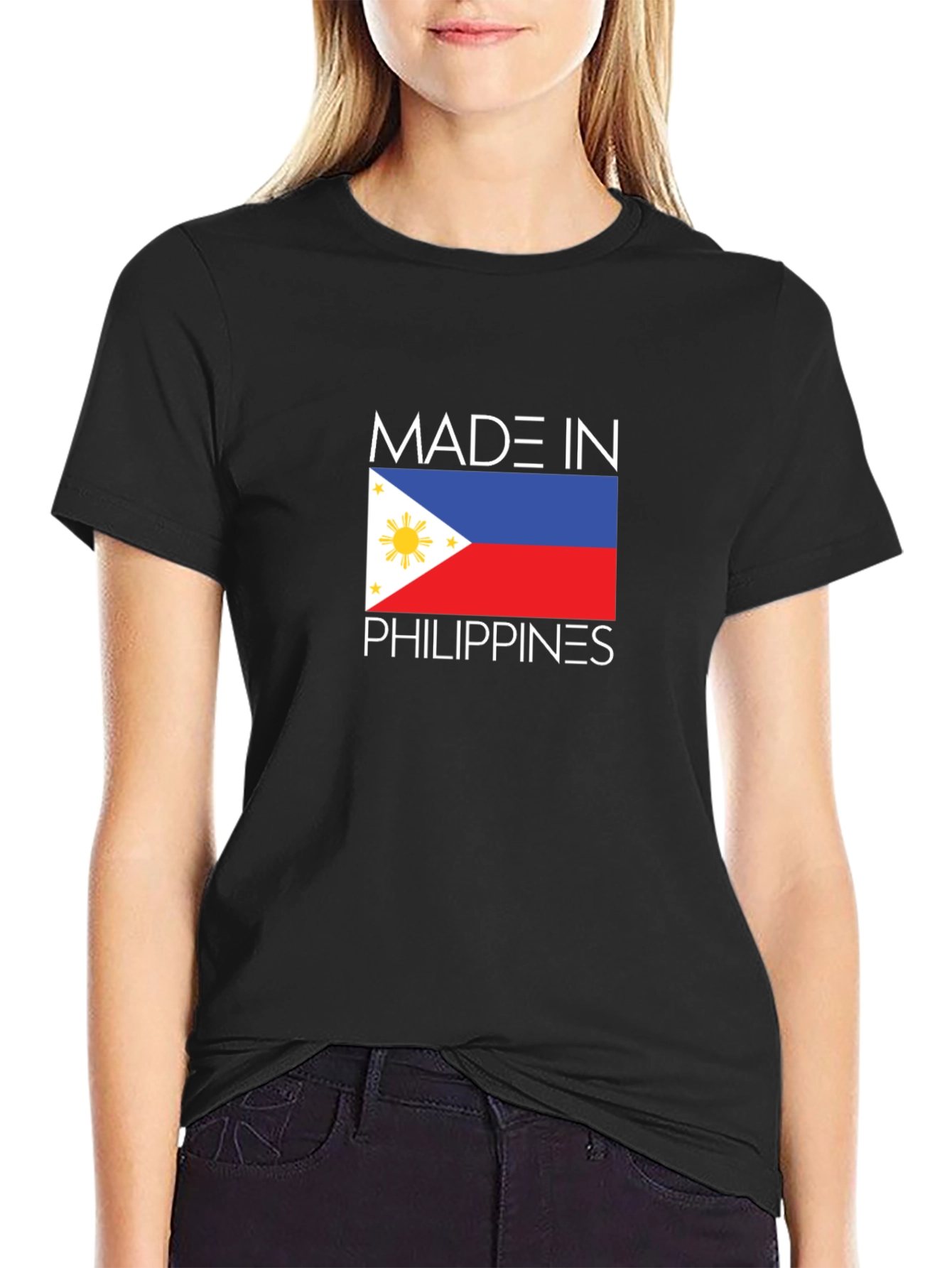 Made in Philippines T-Shirt - Black Crew Neck