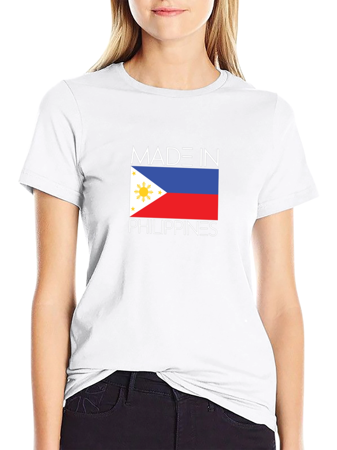 Made in Philippines T-Shirt - Black Crew Neck