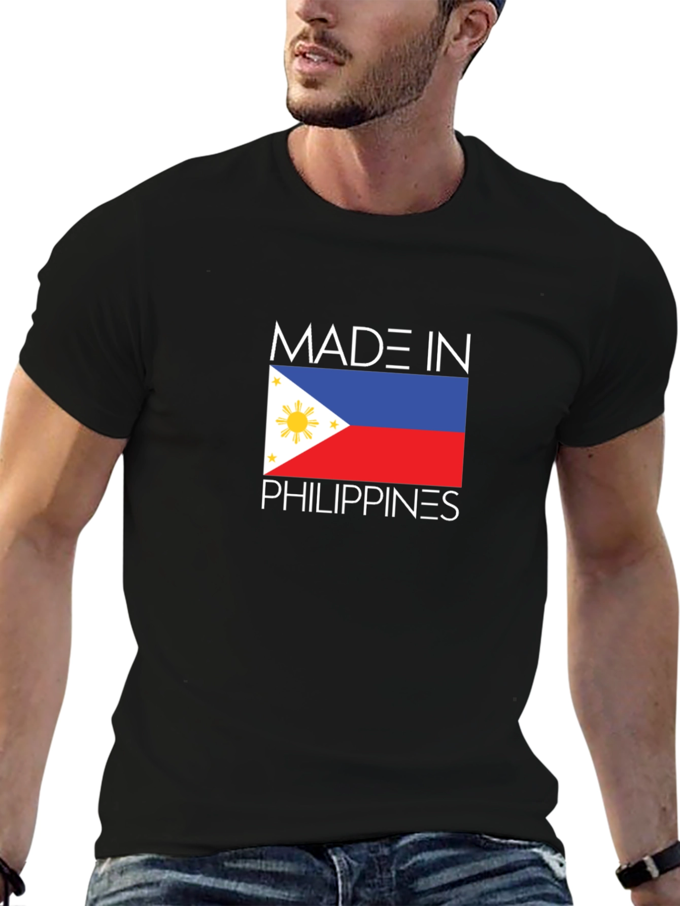 Made in Philippines T-Shirt - Black Crew Neck