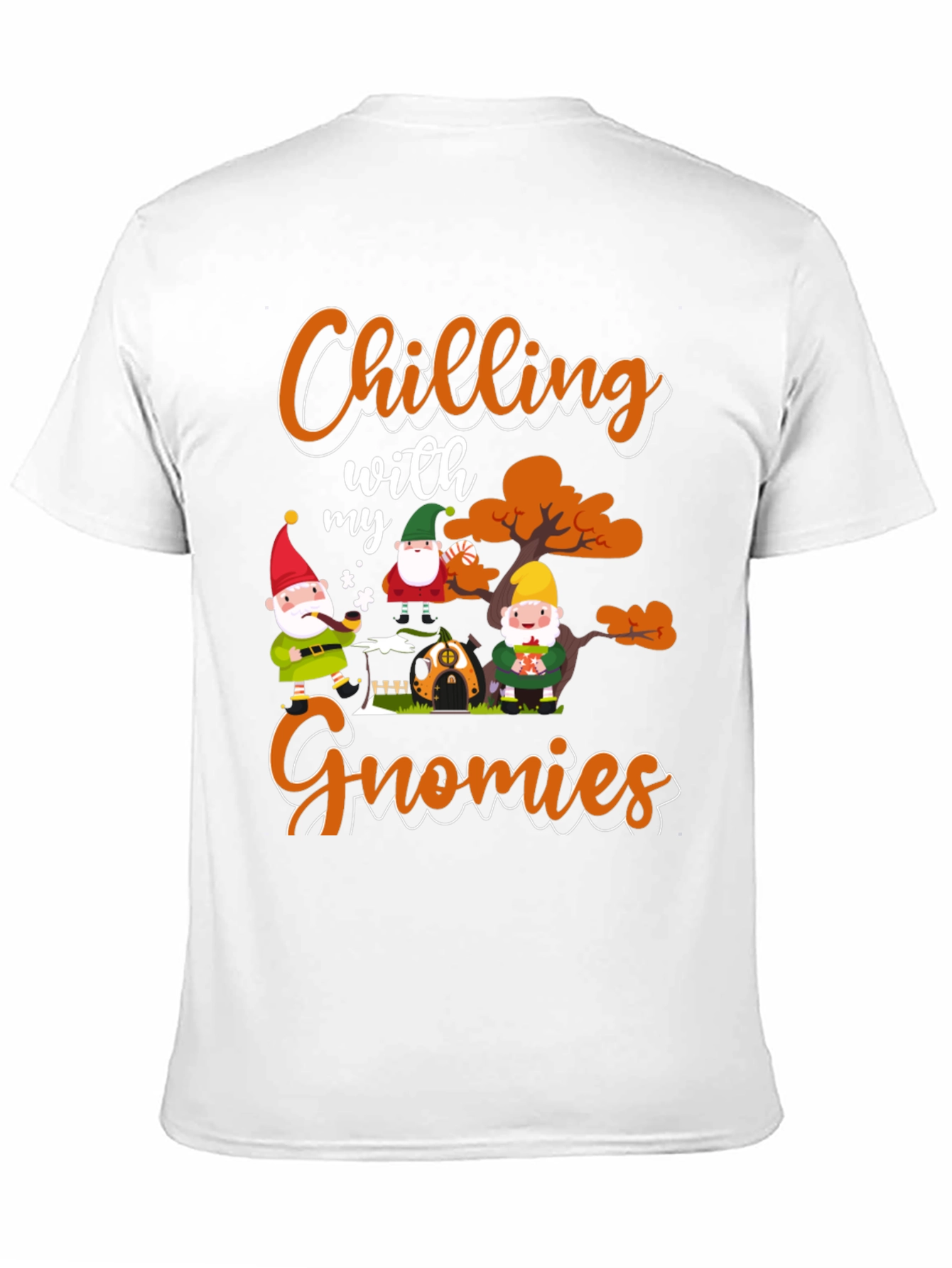 Chilling with my Gnomies Black T-Shirt