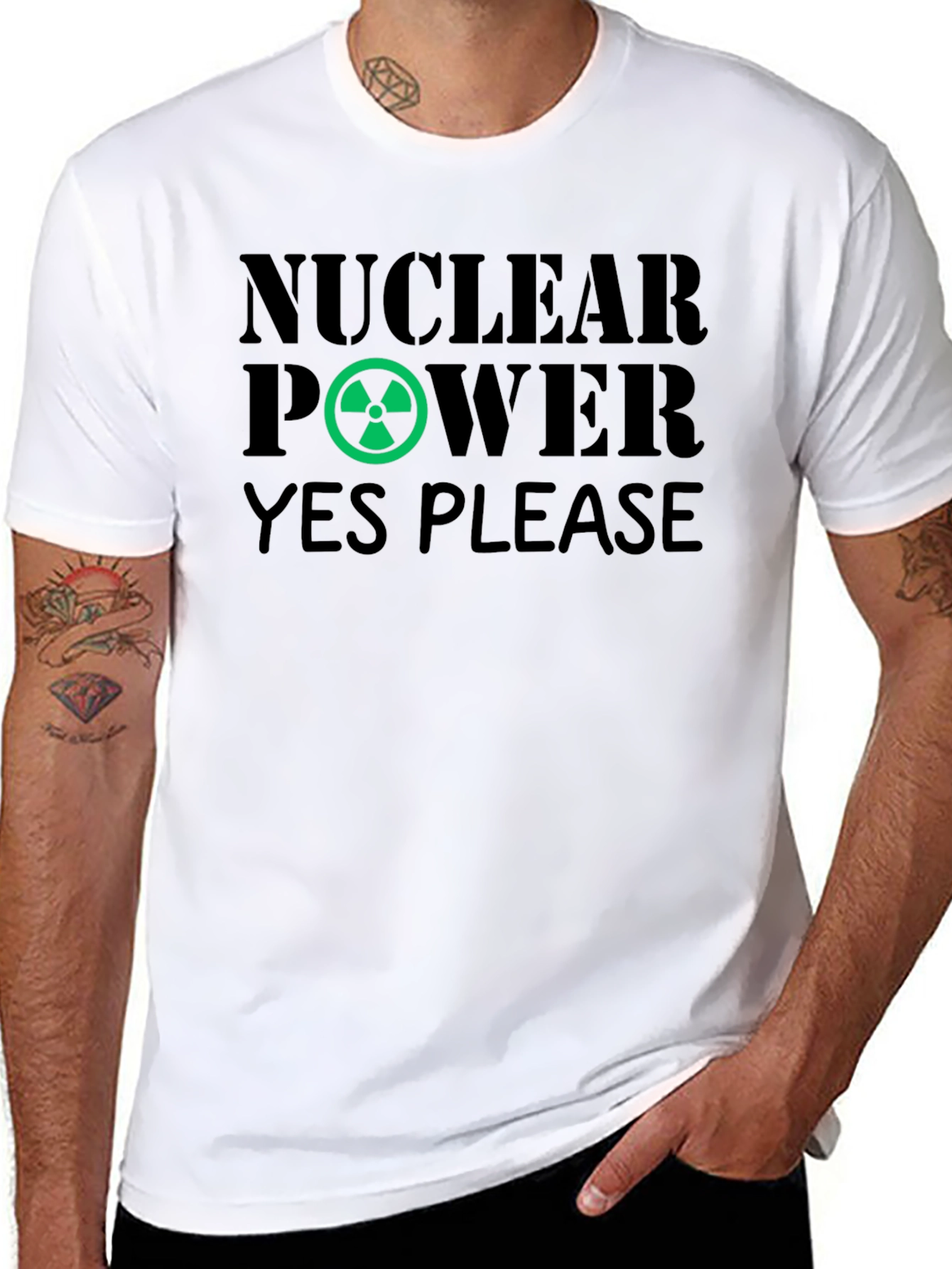 Nuclear Power YES PLEASE! Novelty Graphic T-Shirt