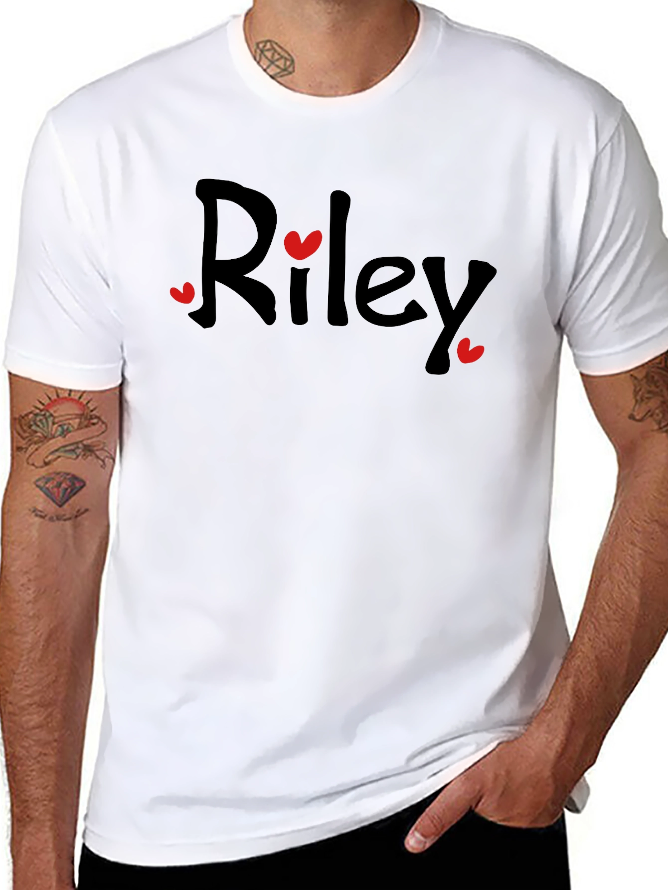 Riley Heart Tee - Cute & Casual Black T-Shirt