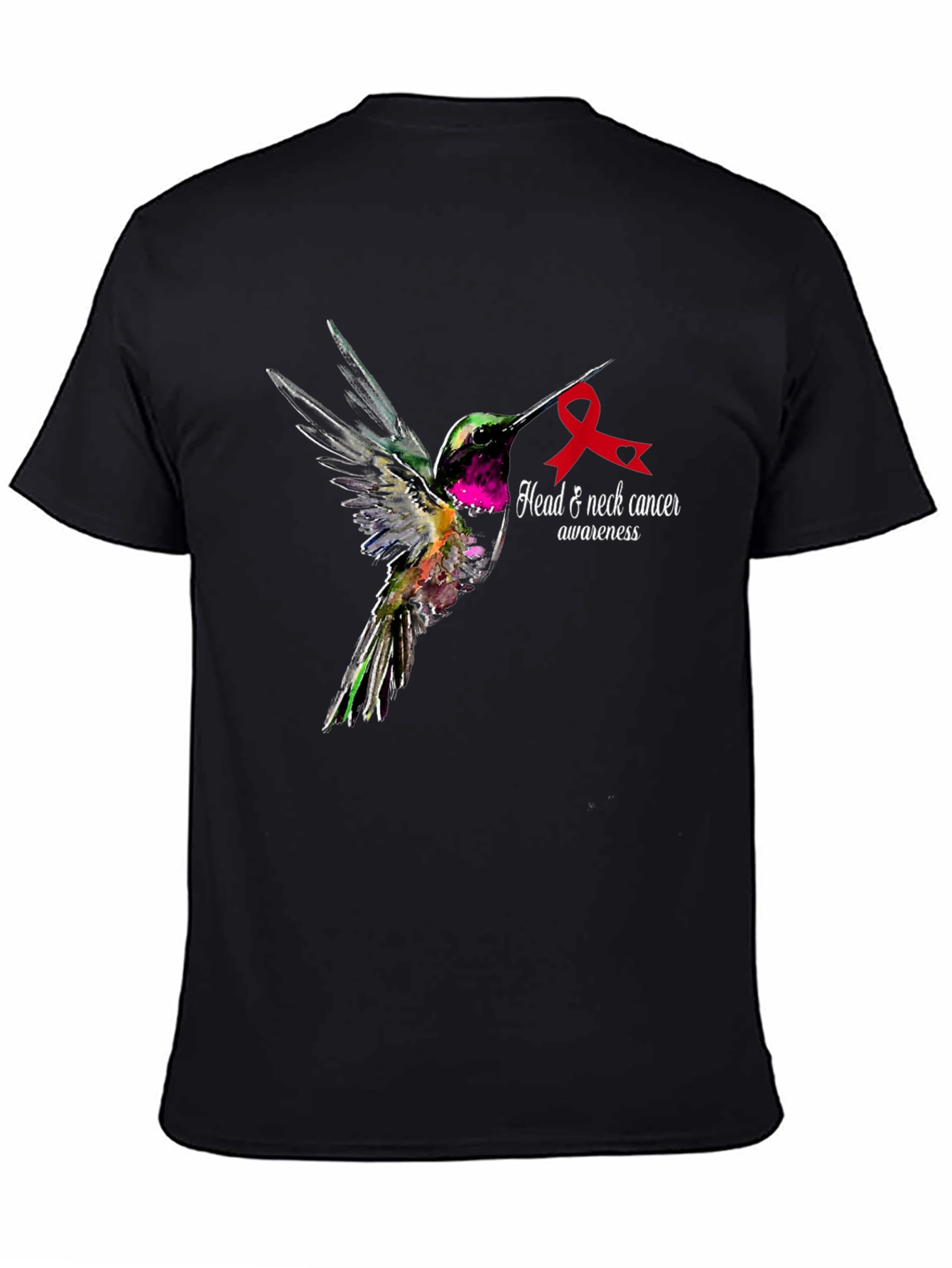 Head & Neck Cancer Awareness Hummingbird T-Shirt