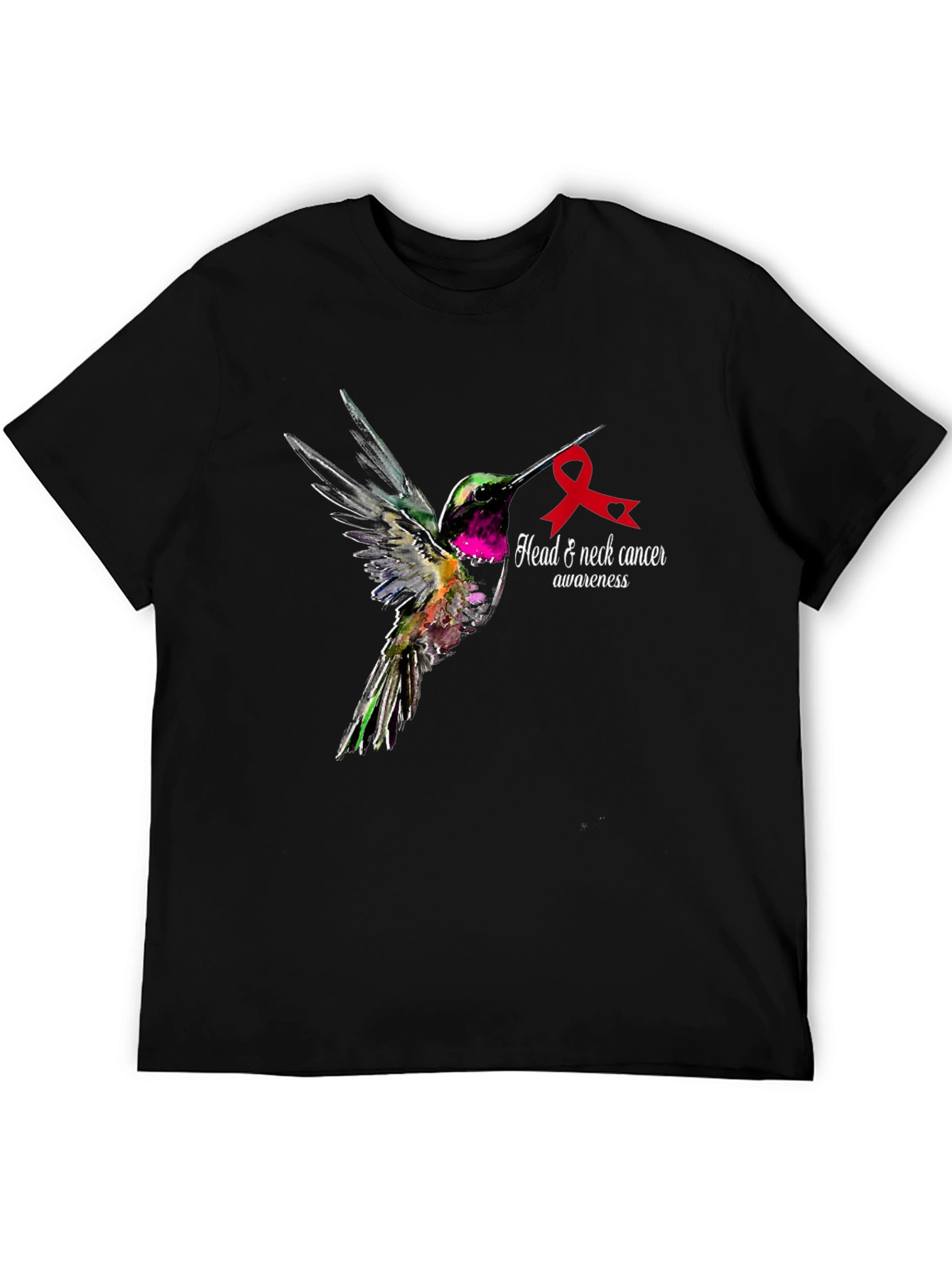 Head & Neck Cancer Awareness Hummingbird T-Shirt