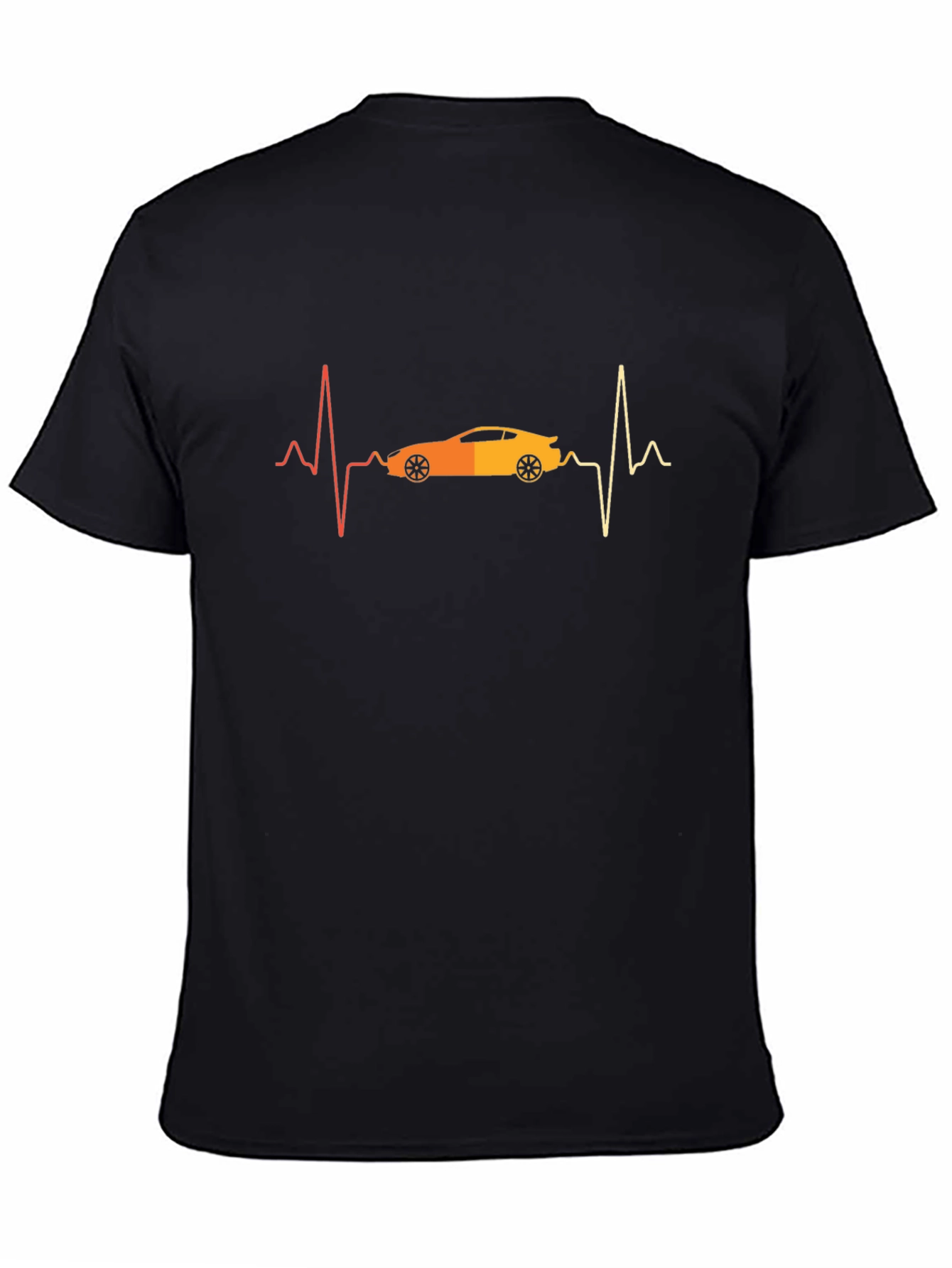 Car Heartbeat Graphic Tee - Black