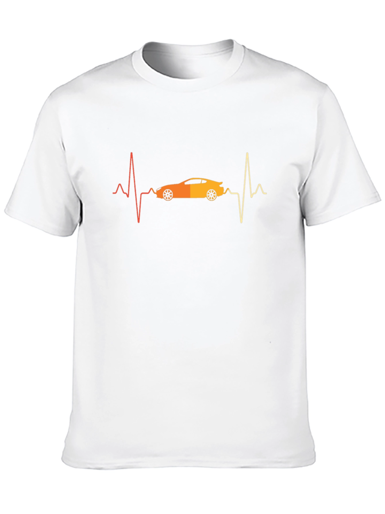 Car Heartbeat Graphic Tee - Black