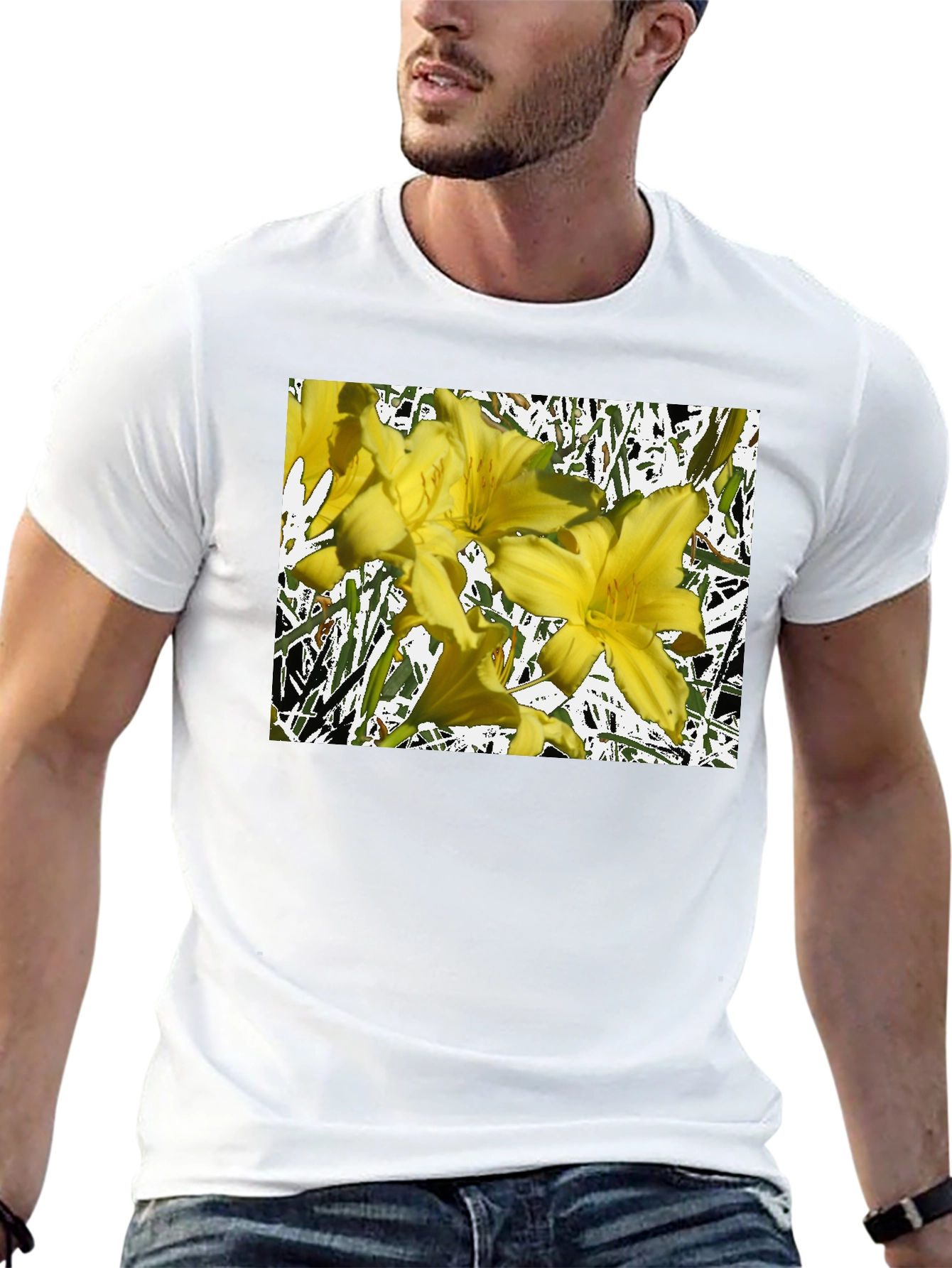 Floral Graphic Tee - Black