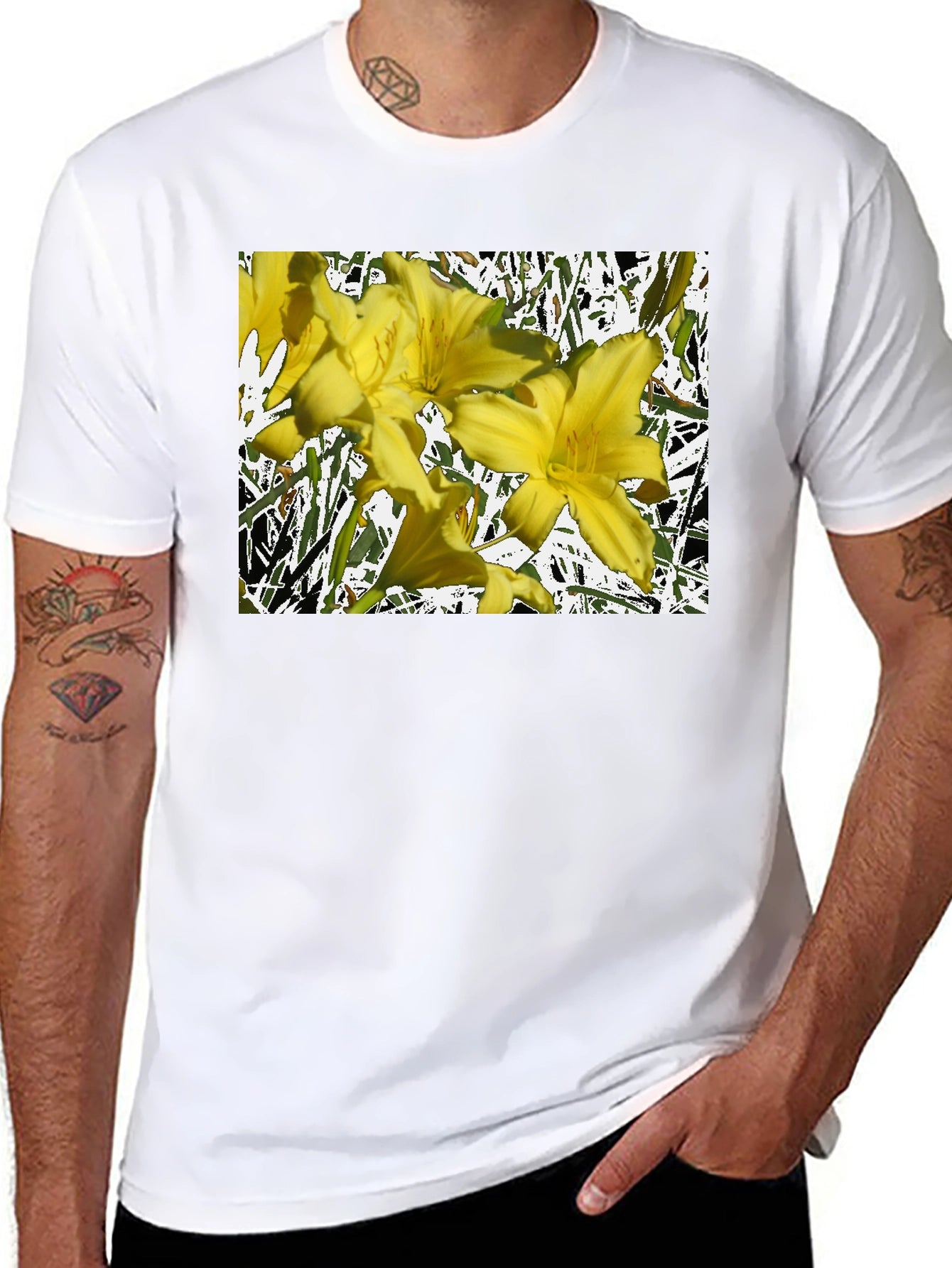 Floral Graphic Tee - Black