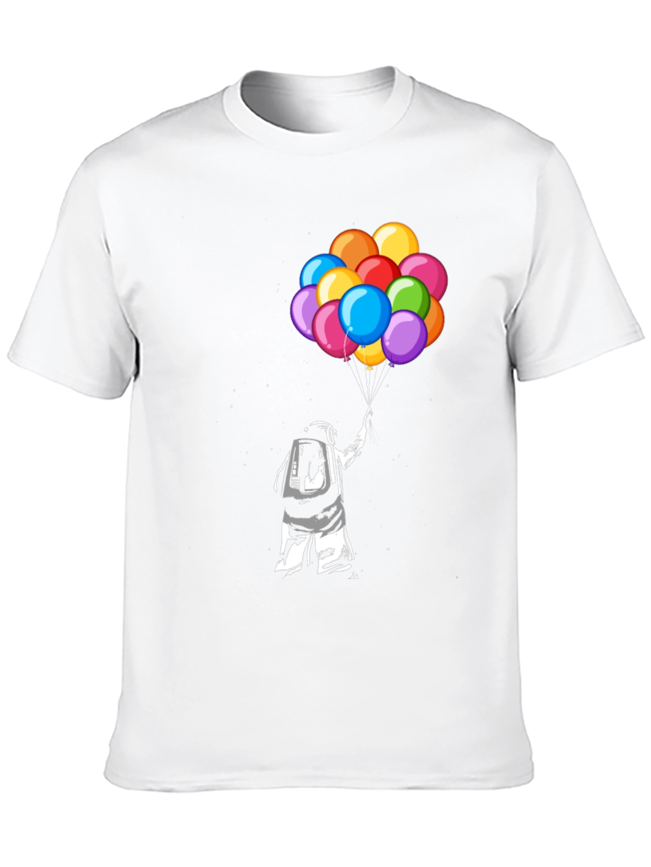Astronaut Holding Balloons Graphic T-Shirt