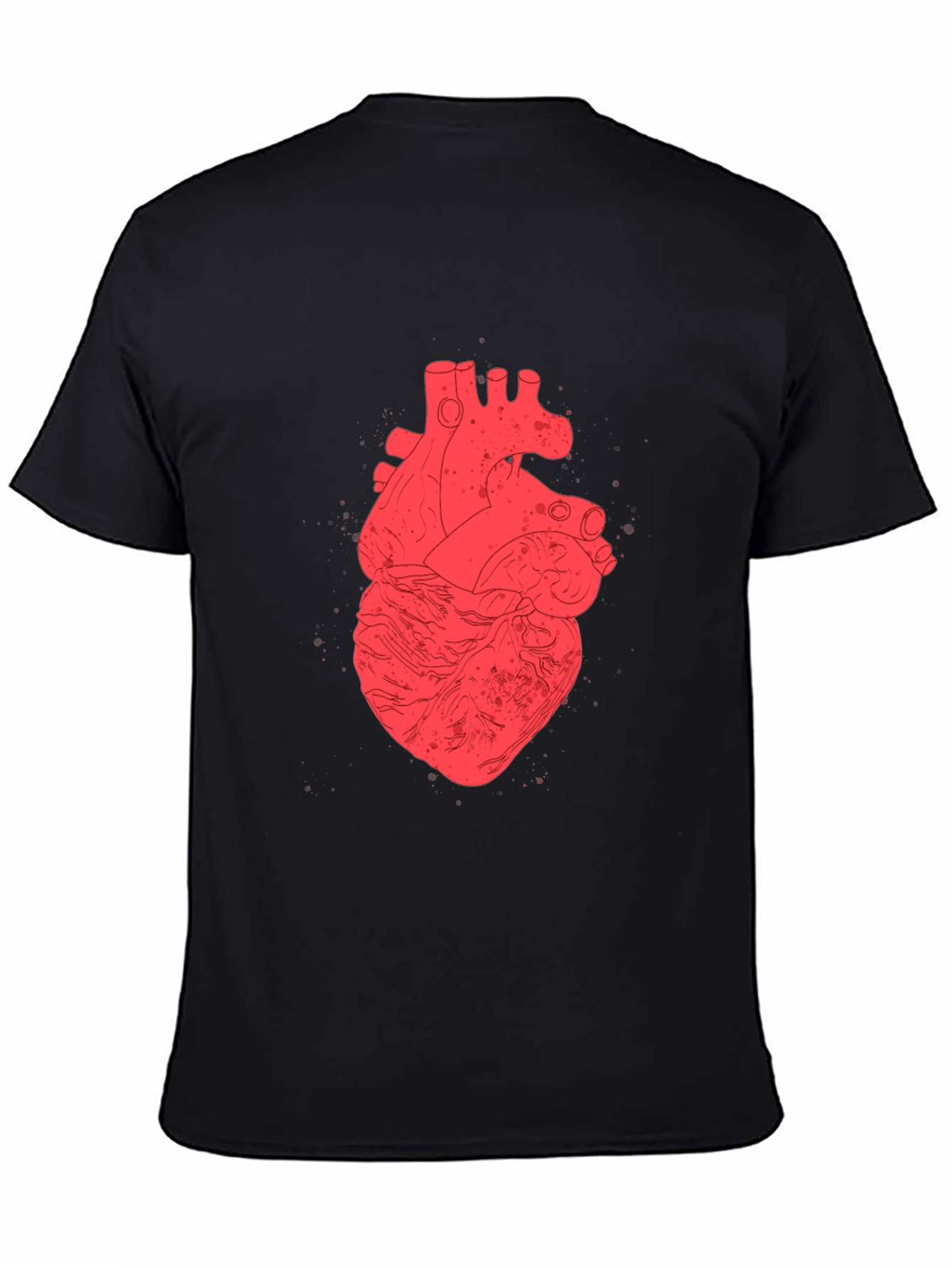 Anatomical Heart Graphic Tee - Black Cotton