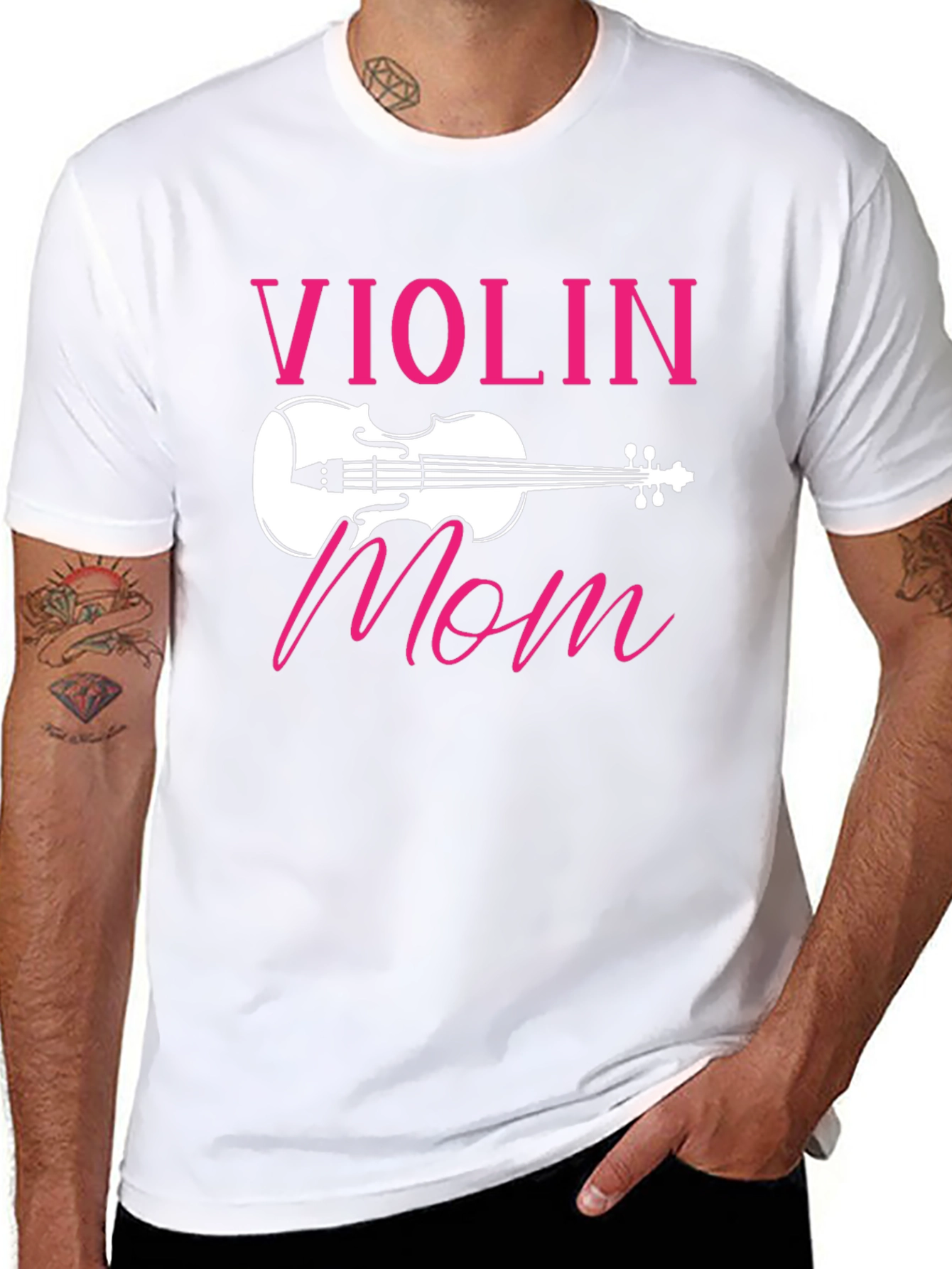 Violin Mom T-Shirt - Musical Gift for Mothers