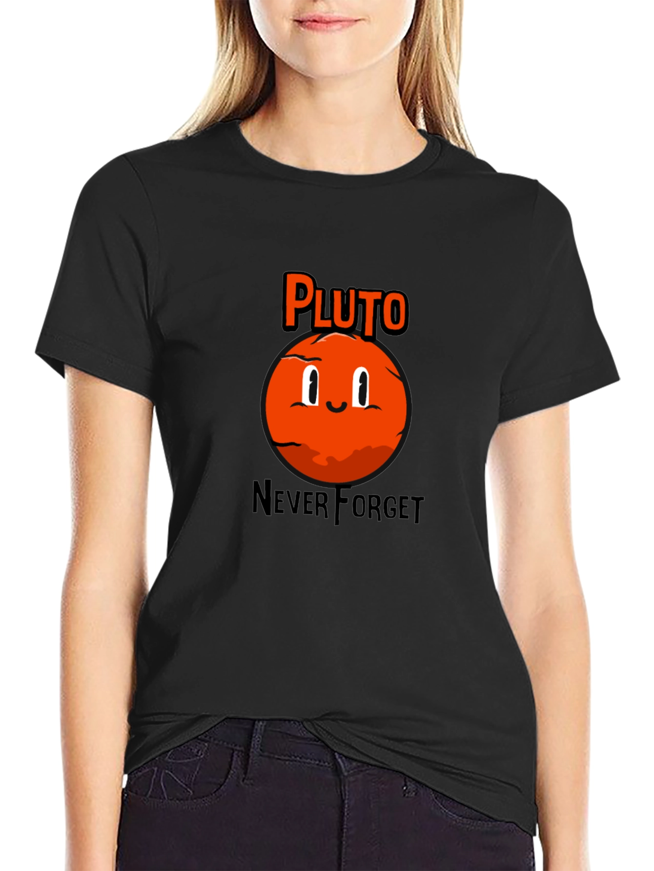 Pluto Never Forget Black T-Shirt