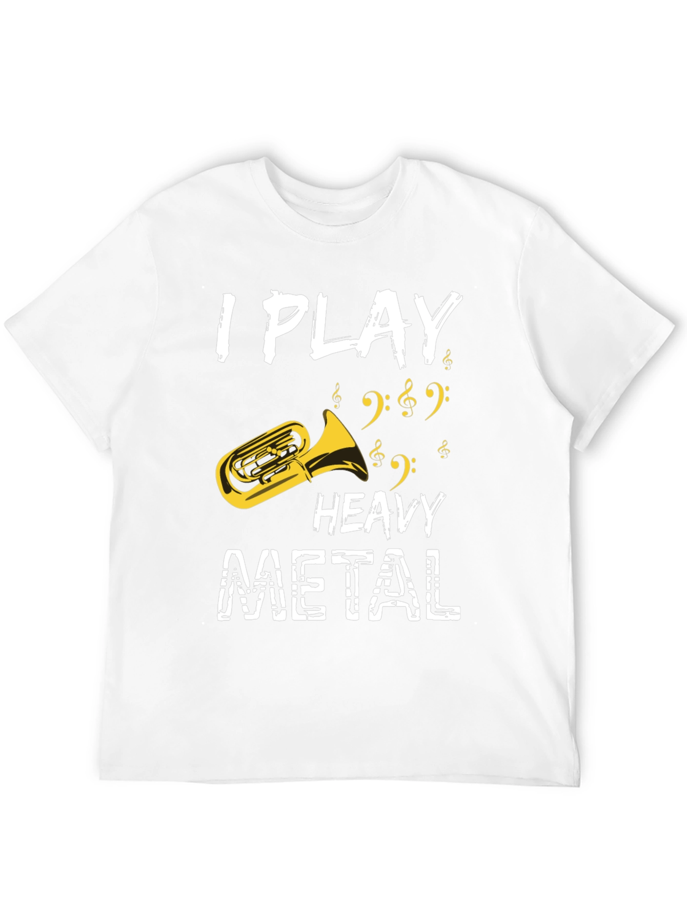 I Play Heavy Metal Tuba Musician Black T-Shirt