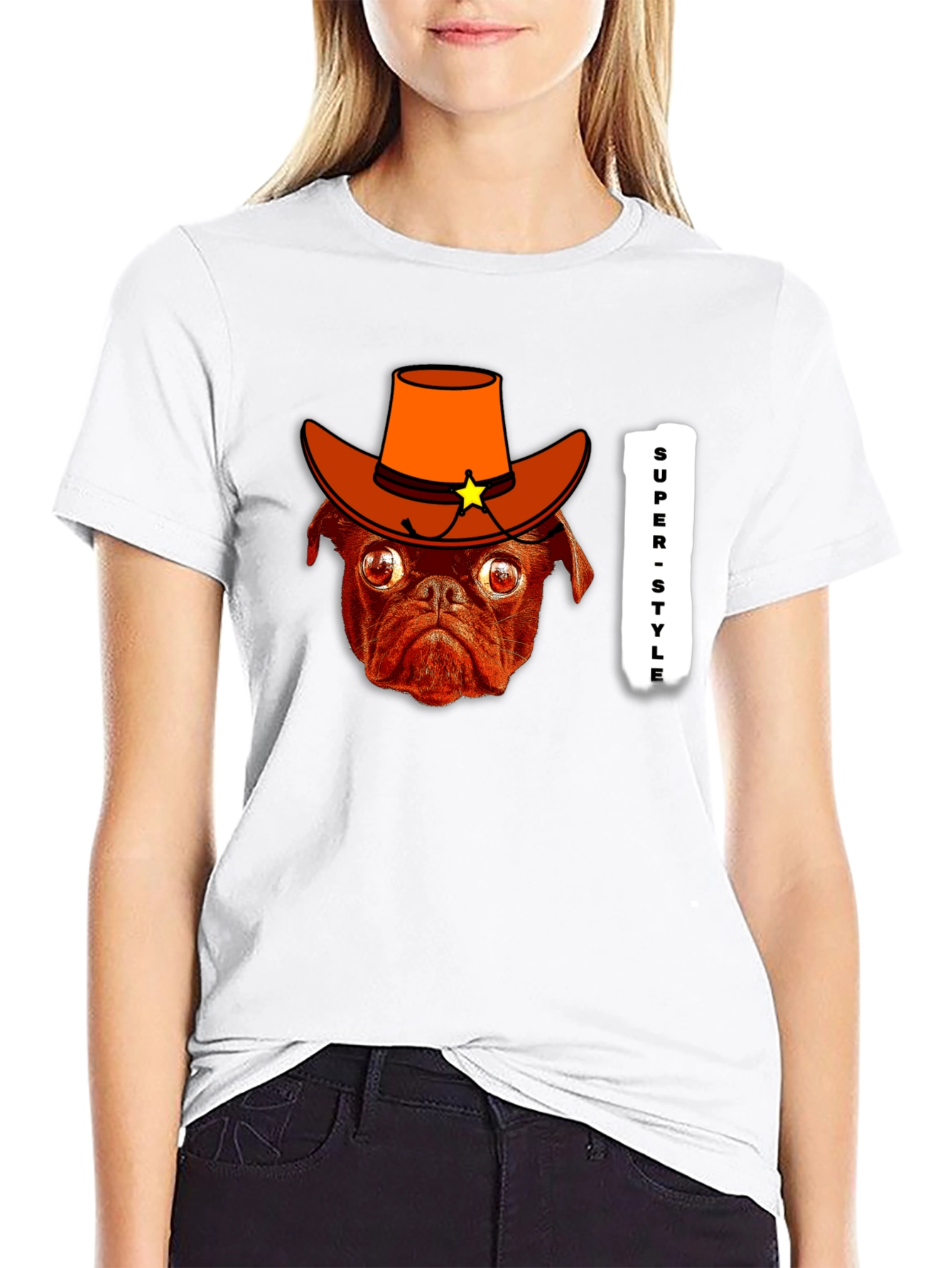 Pug Cowboy T-Shirt - Super Style