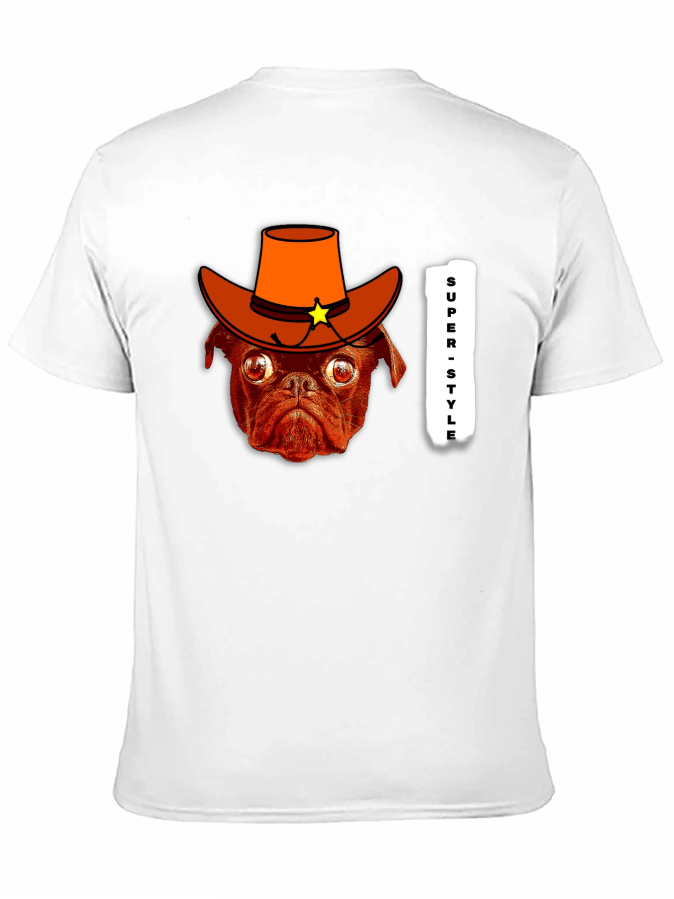 Pug Cowboy T-Shirt - Super Style