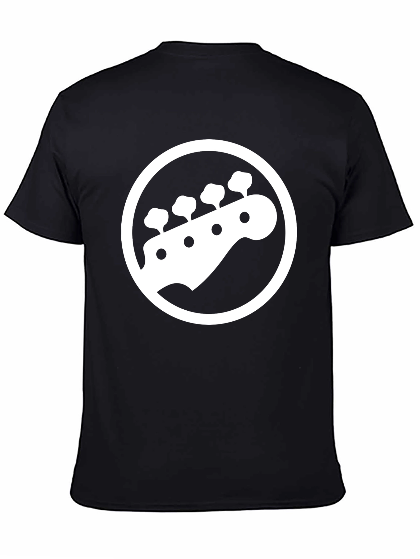 Bass Guitar Headstock T-Shirt - Black