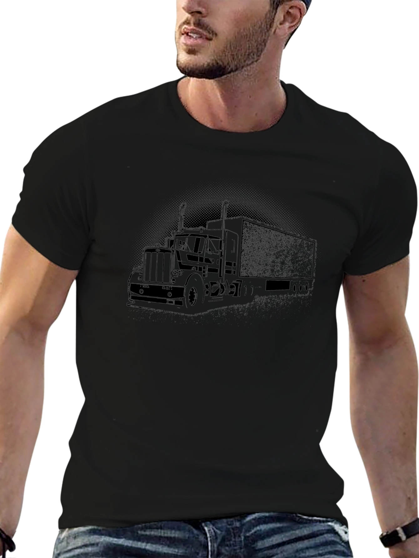 Trucker Tee - Semi Truck Graphic T-Shirt