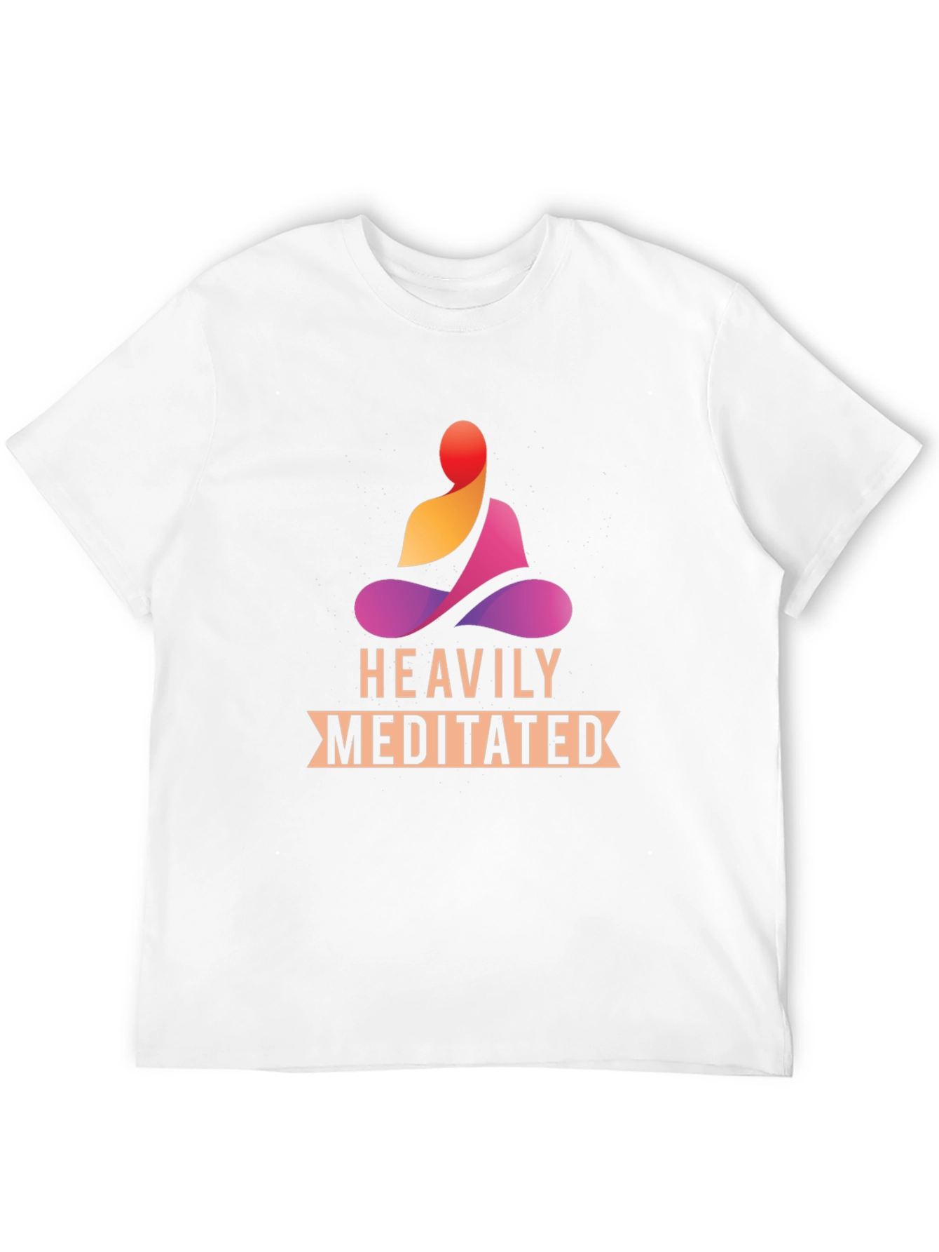 Heavily Meditated Black T-Shirt - Zen Vibes