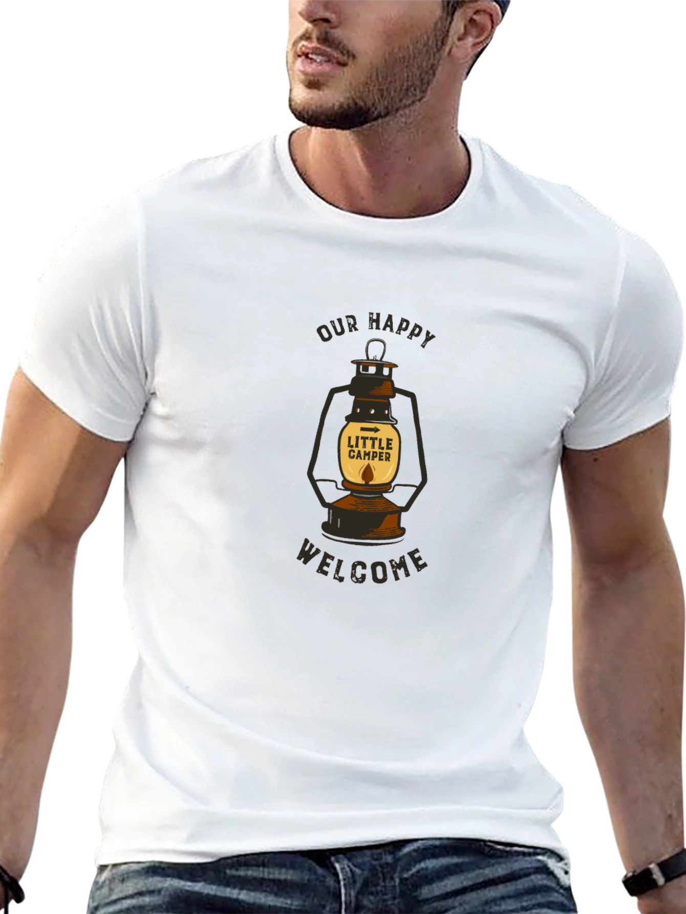 Happy Camper Lantern Graphic Tee