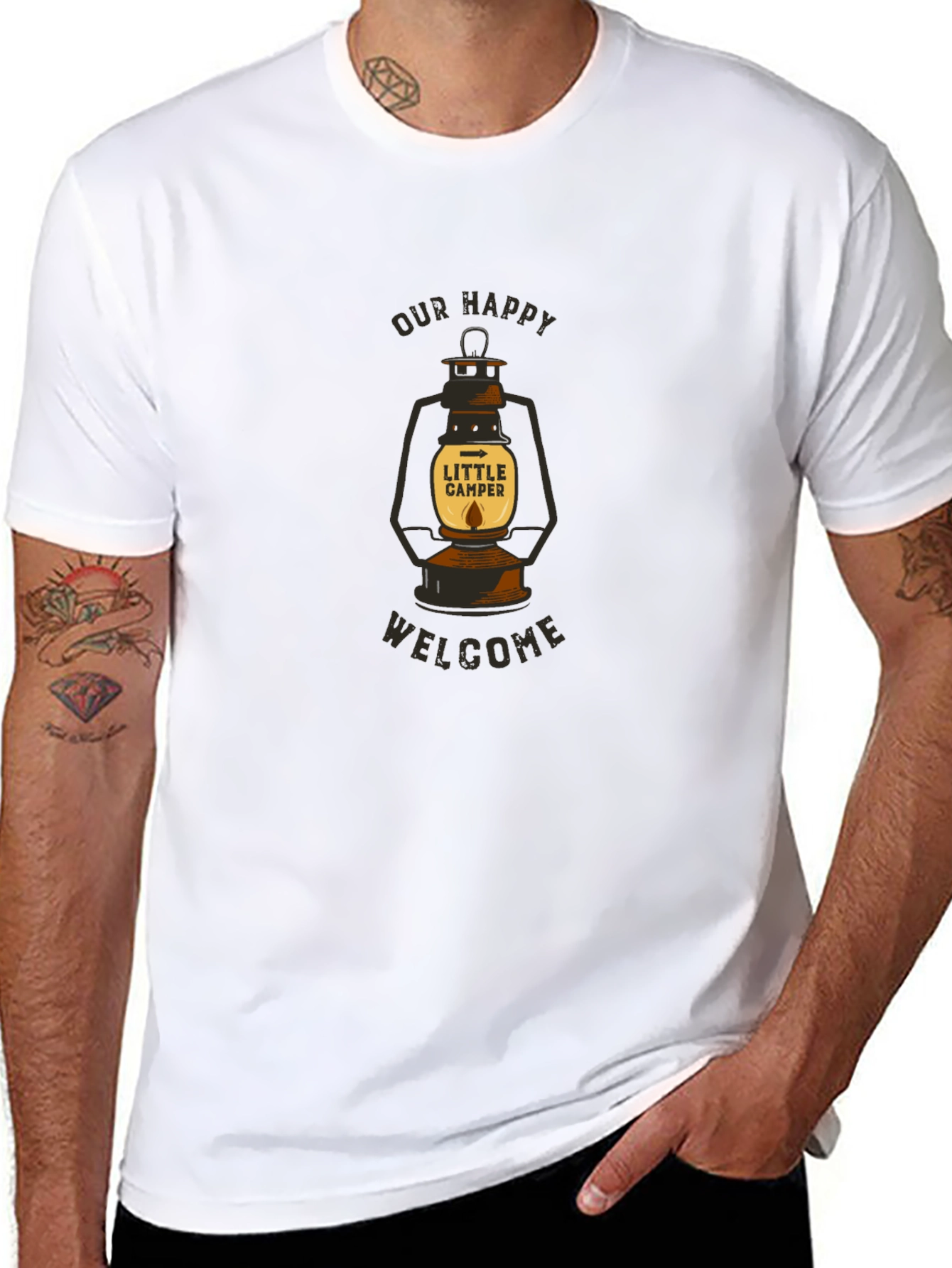 Happy Camper Lantern Graphic Tee